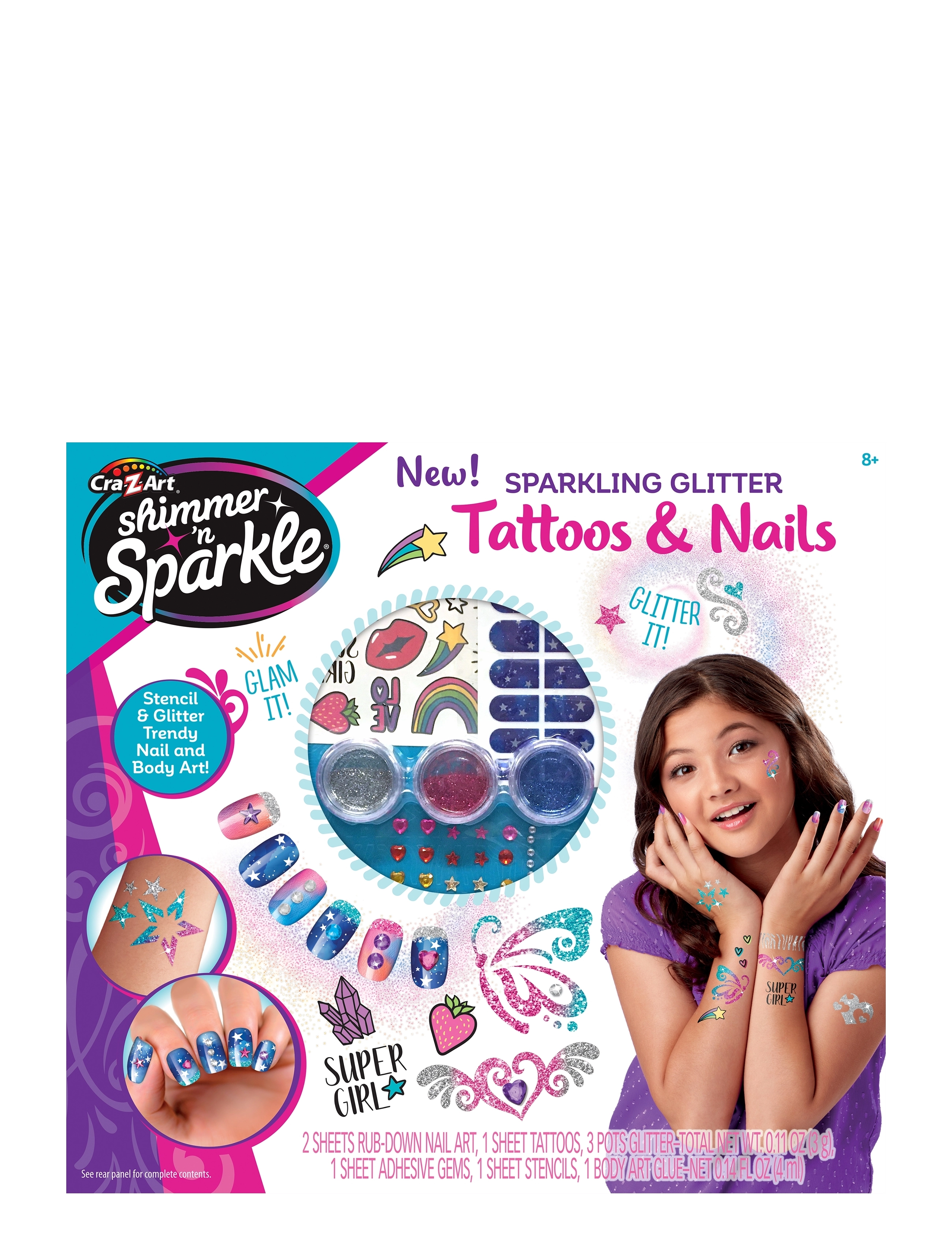 SHIMMER N SPARKLE Shimmer N Sparkle Friendship Tattoos And Nails, One Size, Multi/patterned, Håndværk > Smykker & Tilbehør, Børn