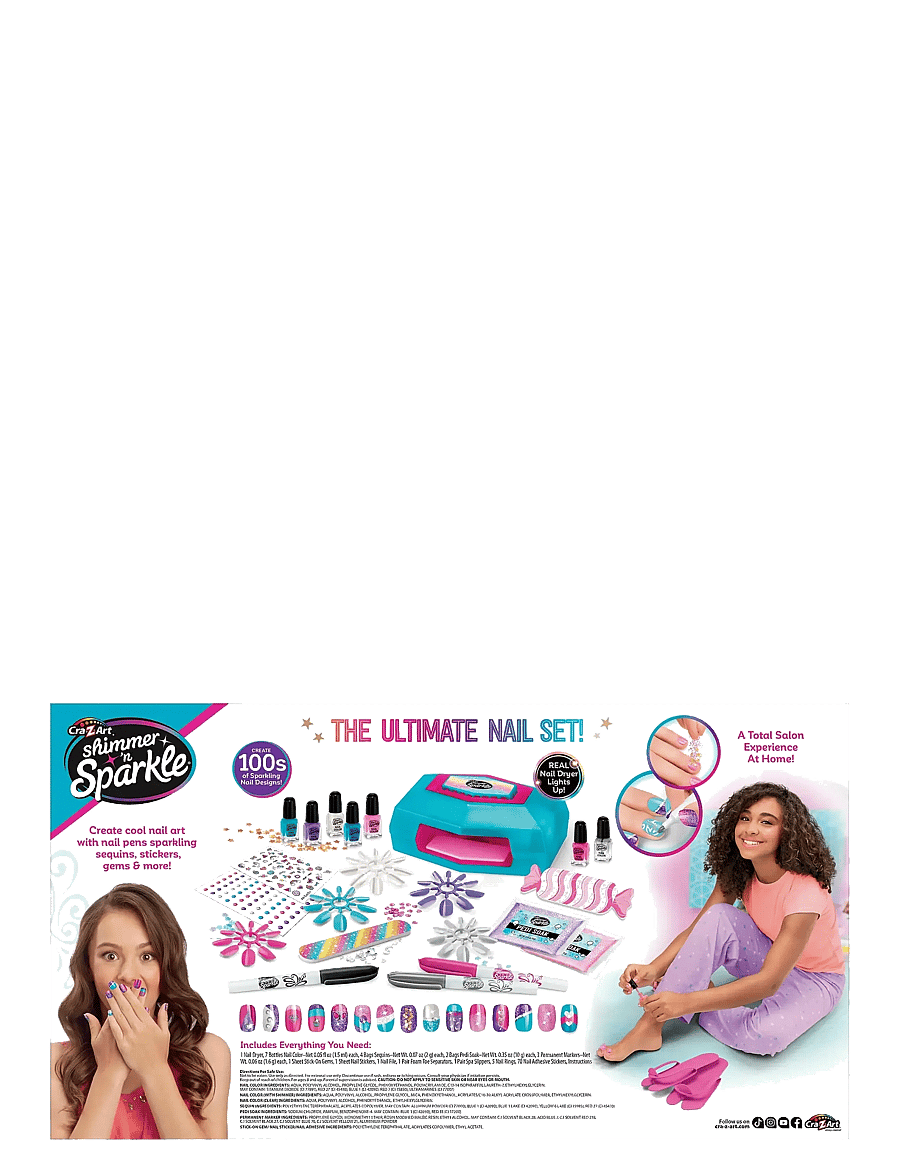 SHIMMER N SPARKLE - SHIMMER N SPARKLE DELUXE MANICURE AND PEDICURE - gervi förðunarvörur & fylgihlutir - multi colour - 2