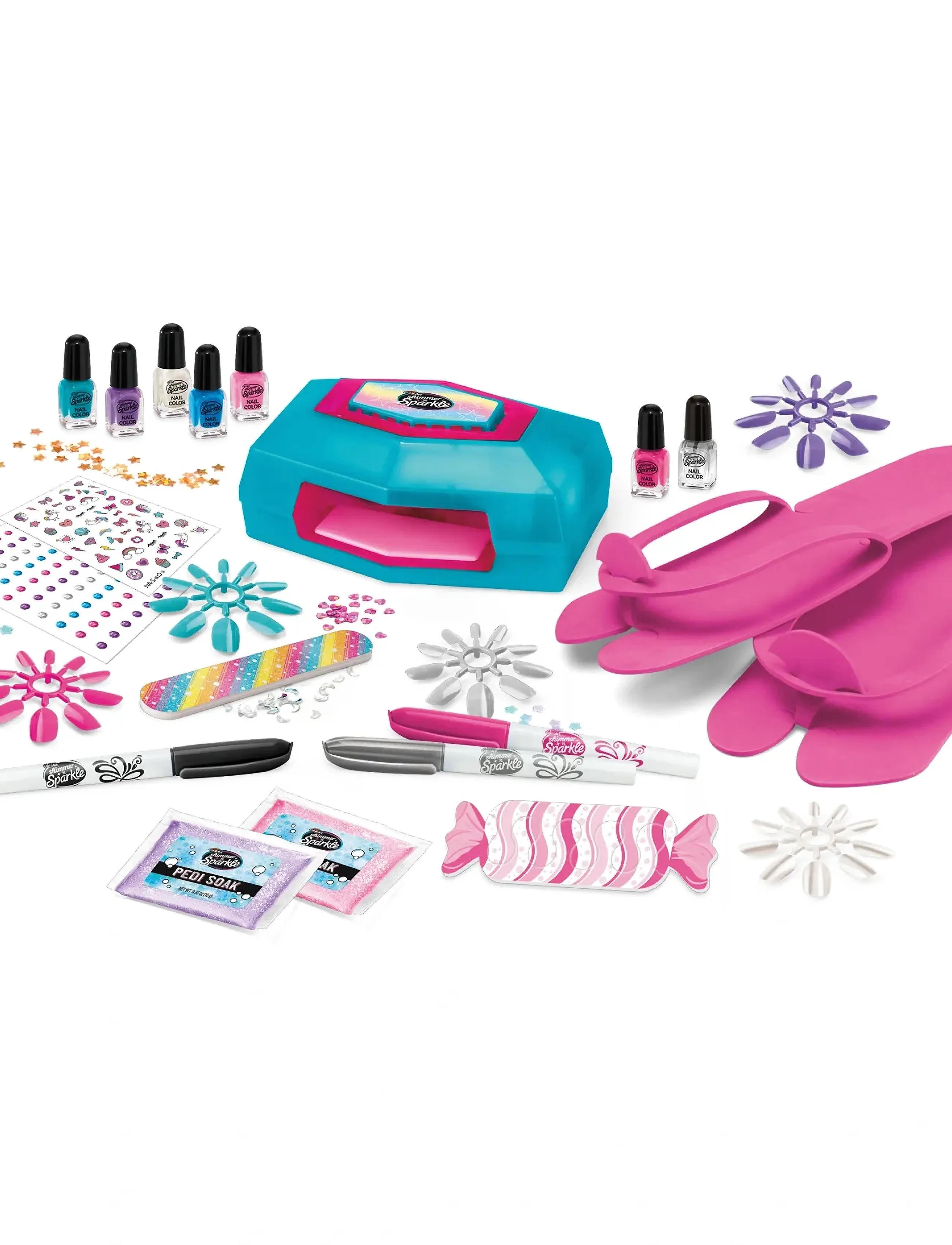 SHIMMER N SPARKLE Shimmer N Sparkle Deluxe Manicure And Pedicure, One Size, Multi/patterned, Håndværk > Smykker & Tilbehør, Børn