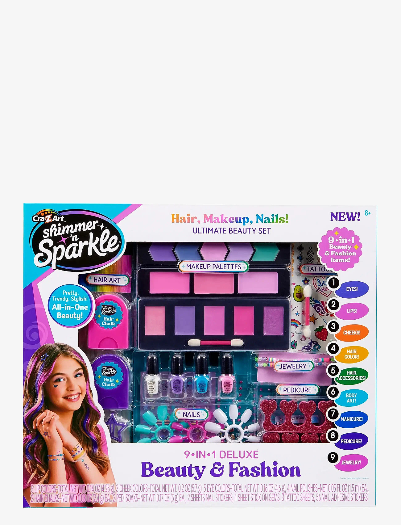 SHIMMER N SPARKLE - SHIMMER N SPARKLE 9 IN 1 DELUXE BEAUTY AND FASHION - foregive makeup & tilbehør - multi colour - 1