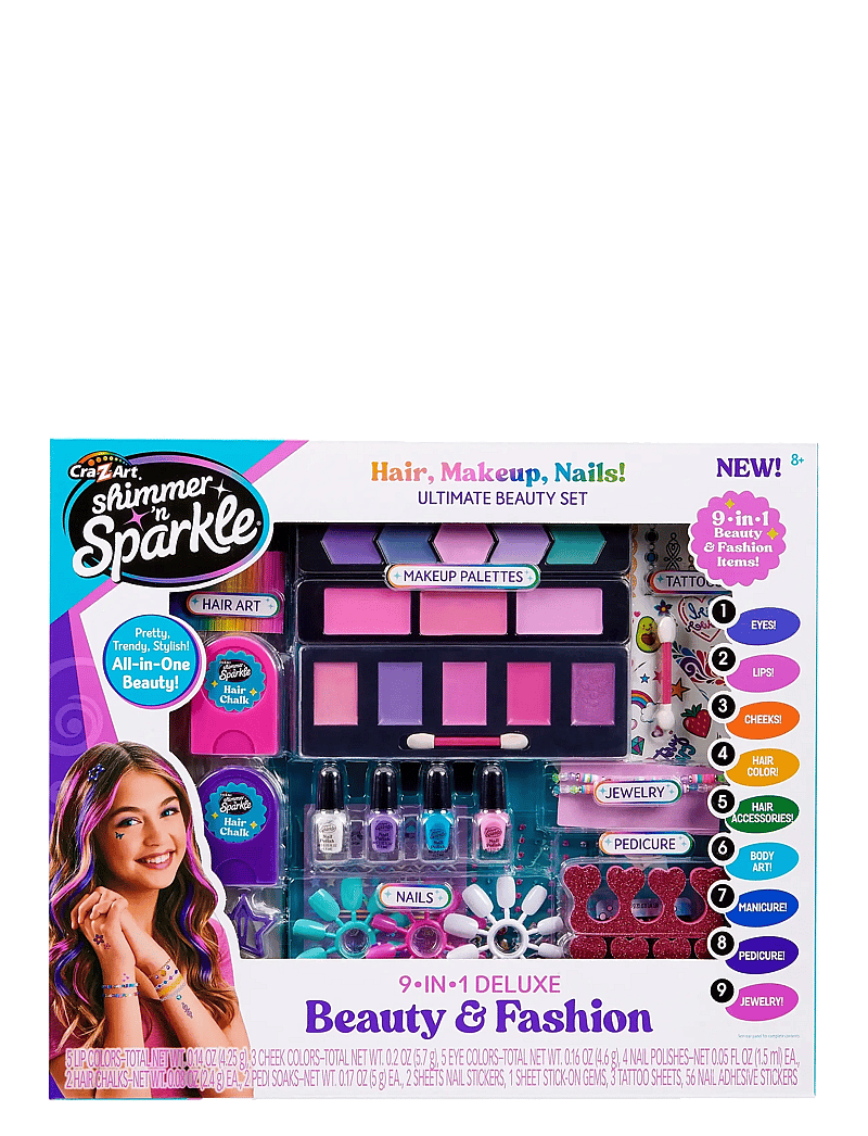 SHIMMER N SPARKLE - SHIMMER N SPARKLE 9 IN 1 DELUXE BEAUTY AND FASHION - foregive makeup & tilbehør - multi colour - 1