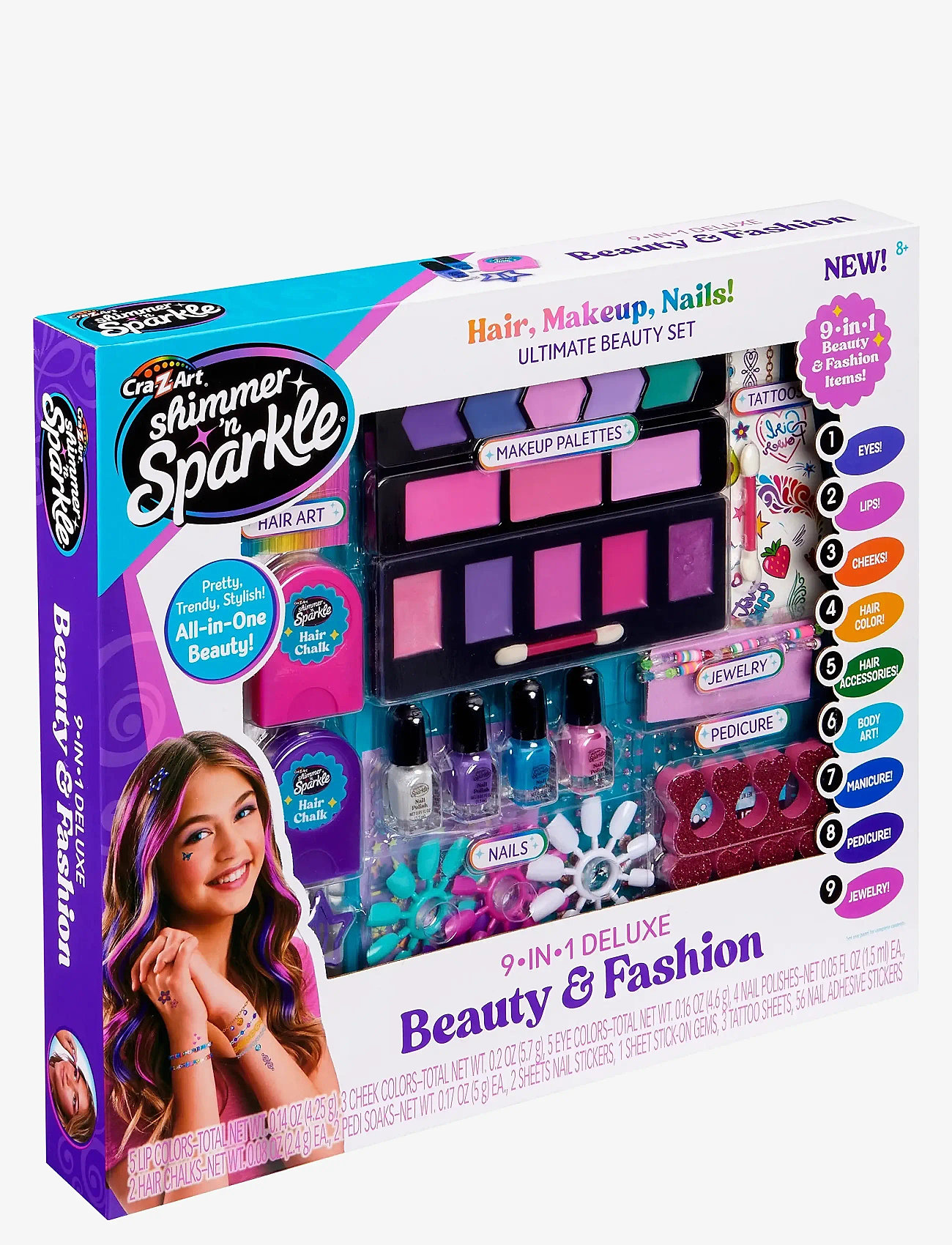 SHIMMER N SPARKLE - SHIMMER N SPARKLE 9 IN 1 DELUXE BEAUTY AND FASHION - foregive makeup & tilbehør - multi colour - 3