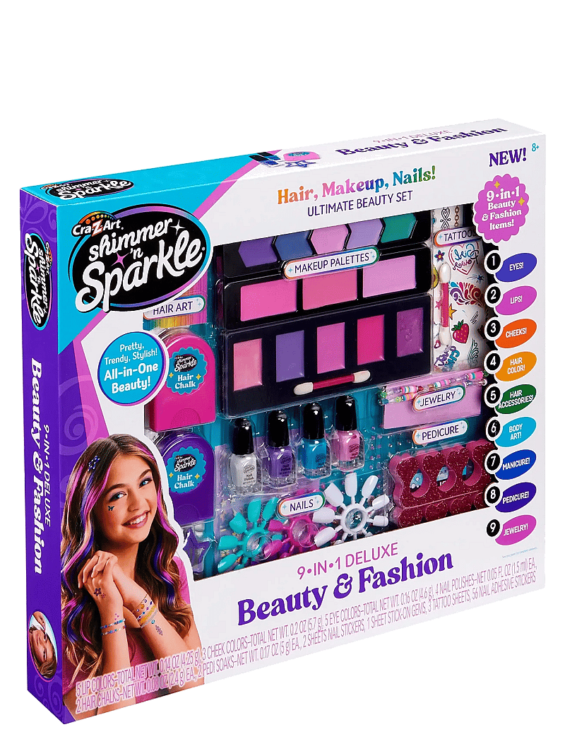 SHIMMER N SPARKLE - SHIMMER N SPARKLE 9 IN 1 DELUXE BEAUTY AND FASHION - foregive makeup & tilbehør - multi colour - 3