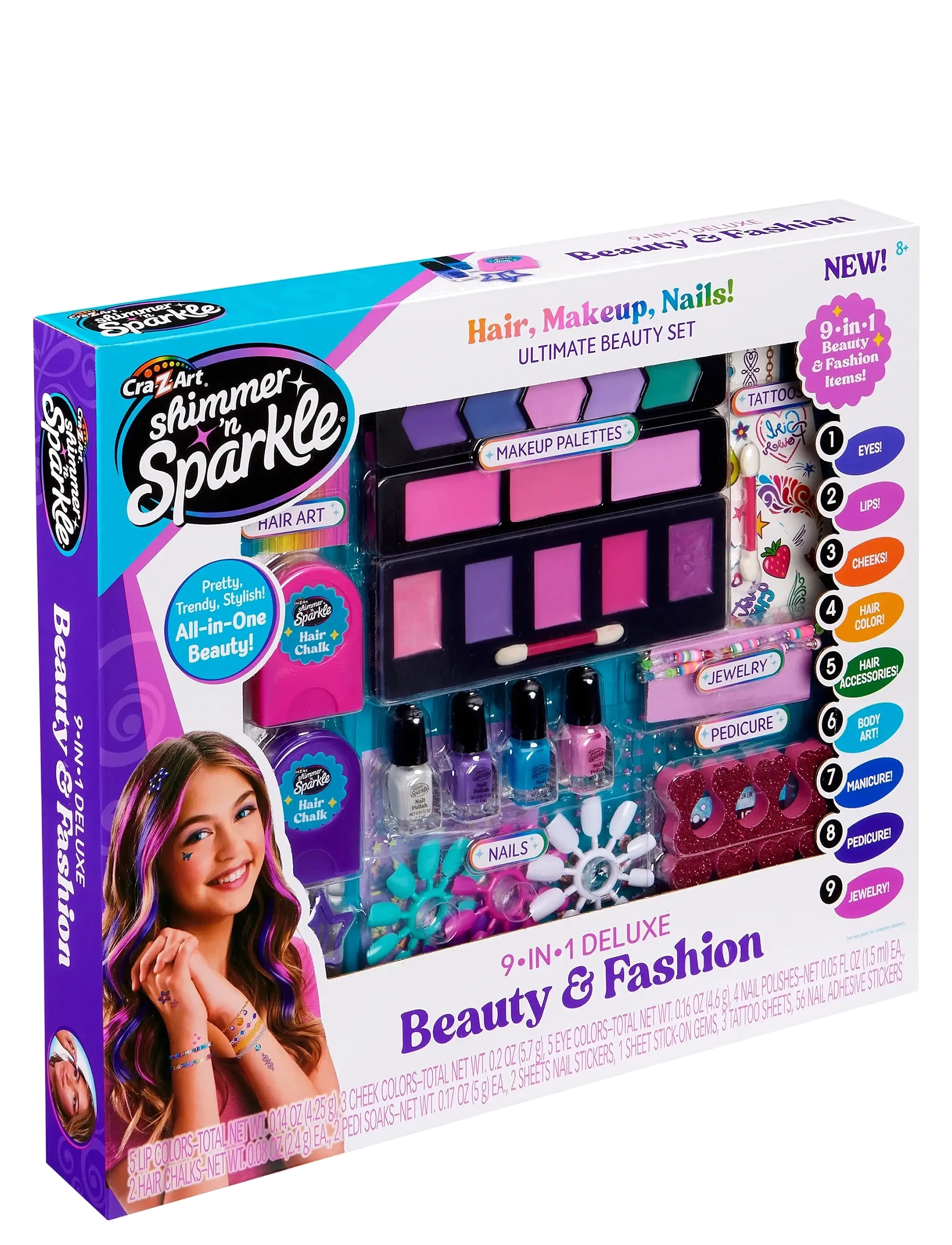 SHIMMER N SPARKLE - SHIMMER N SPARKLE 9 IN 1 DELUXE BEAUTY AND FASHION - foregive makeup & tilbehør - multi colour - 3