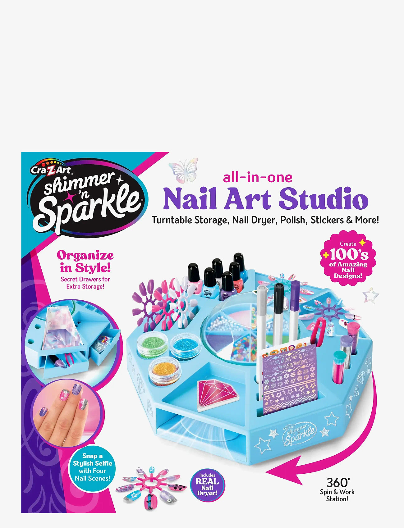 SHIMMER N SPARKLE - SHIMMER N SPARKLE ALL IN ONE NAIL ART STUDIO - kreasæt - multi colour - 0