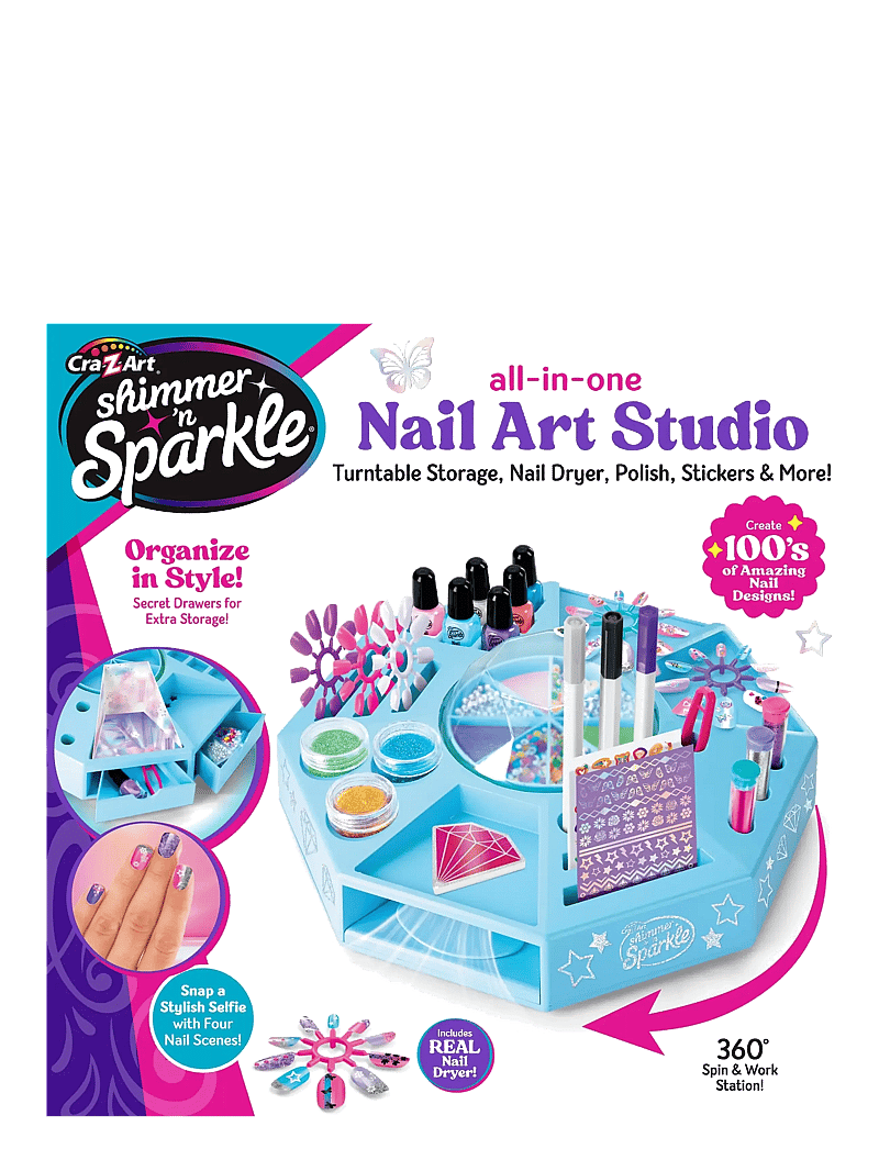 SHIMMER N SPARKLE - SHIMMER N SPARKLE ALL IN ONE NAIL ART STUDIO - kreasæt - multi colour - 0