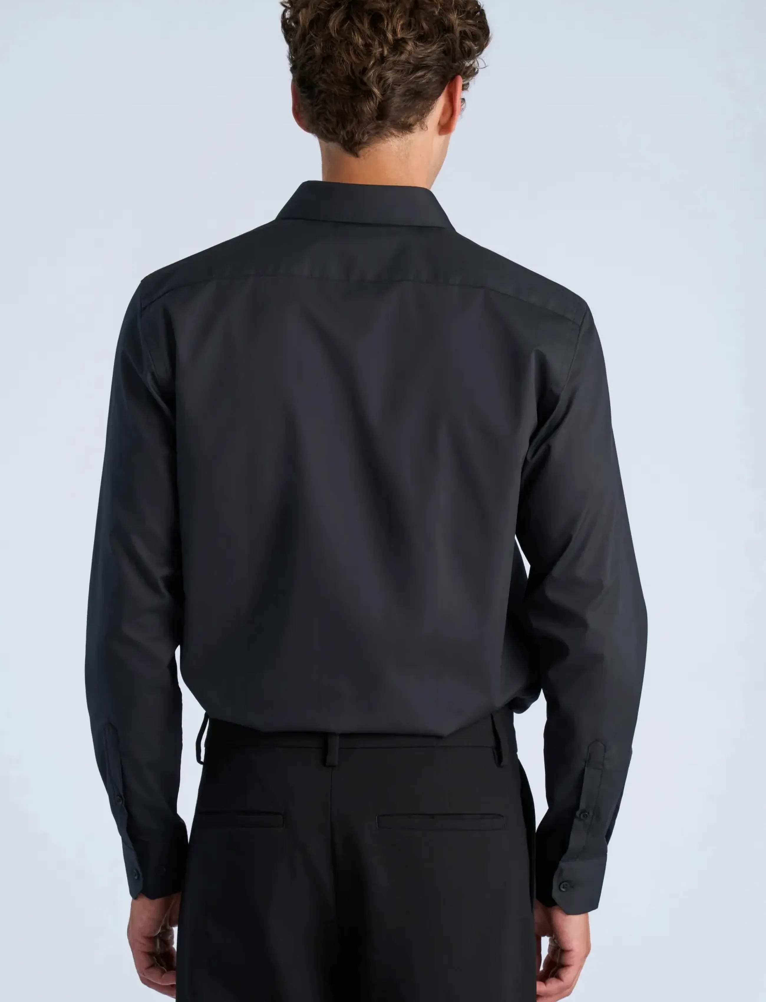 Shine Original - Plain dress shirt L/S - kontorisärgid - black - 3