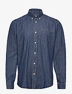 Chambray shirt L/S - BLUE