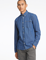 Shine Original - Chambray shirt L/S - jeansskjorter - blue - 2
