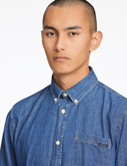 Shine Original - Chambray shirt L/S - jeansskjorter - blue - 5