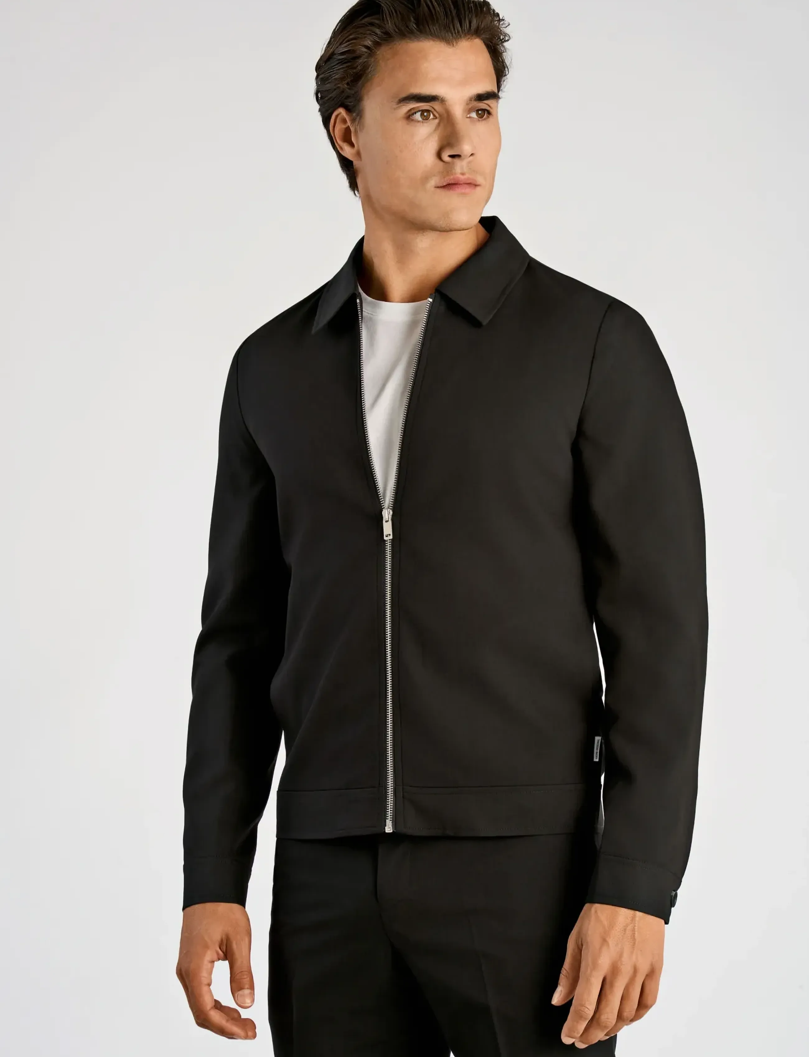Shine Original - Overshirt with zip - mænd - black - 3