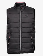 Light weight quilted waistcoat - BLACK