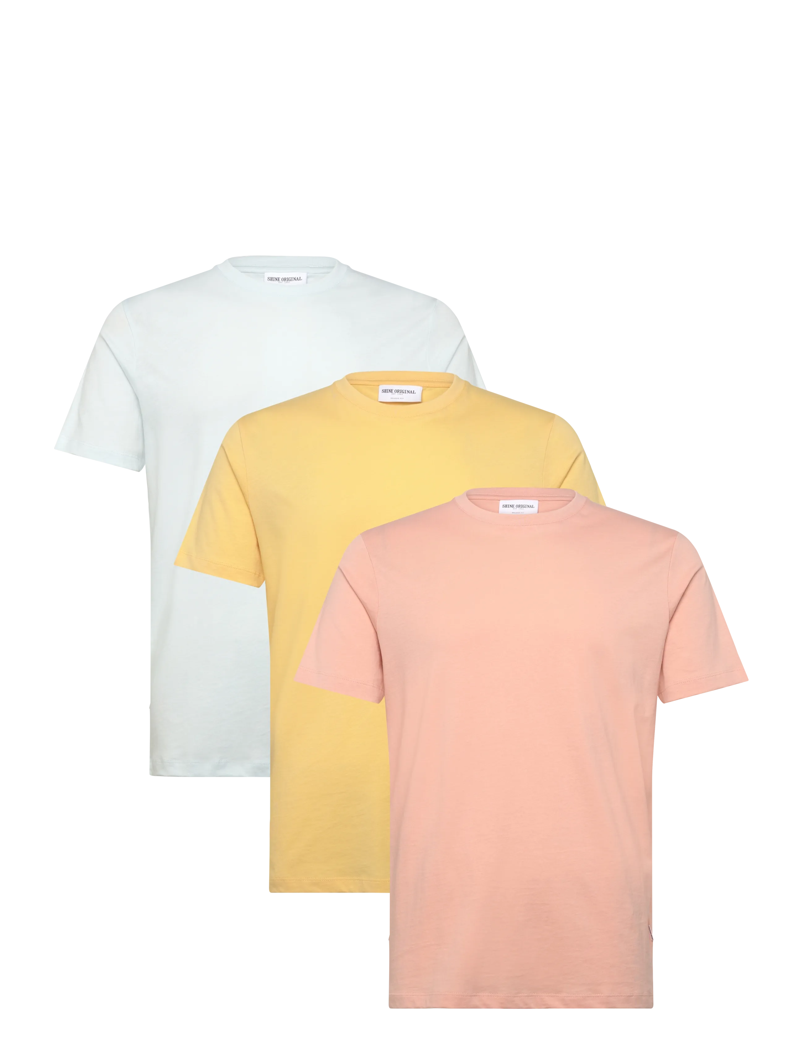 Shine Original 3-pack tee S/S - Shine - MULTI 2 / yellow