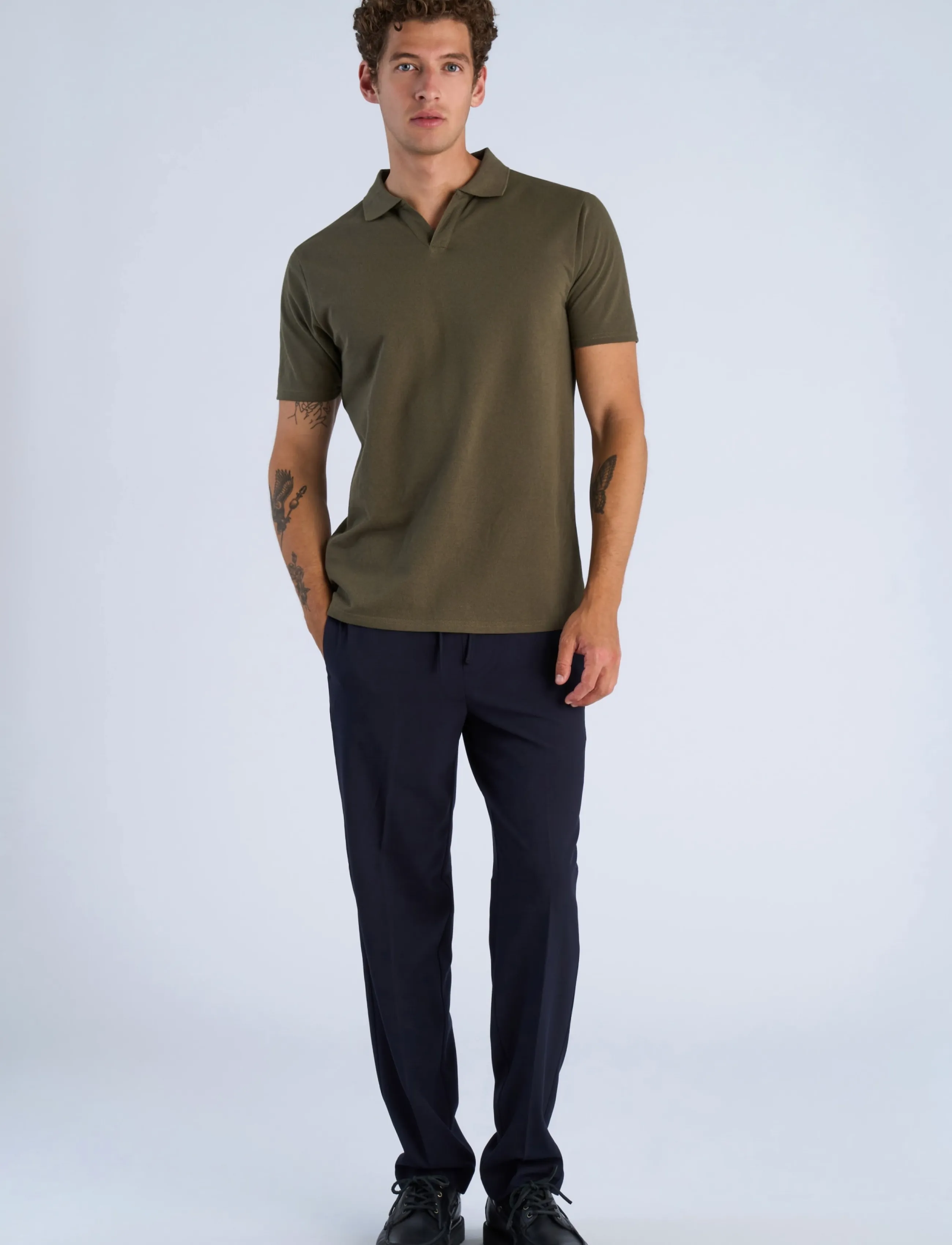 Shine Original - Polo shirt w?. split neck - madalaimad hinnad - army 424 - 0
