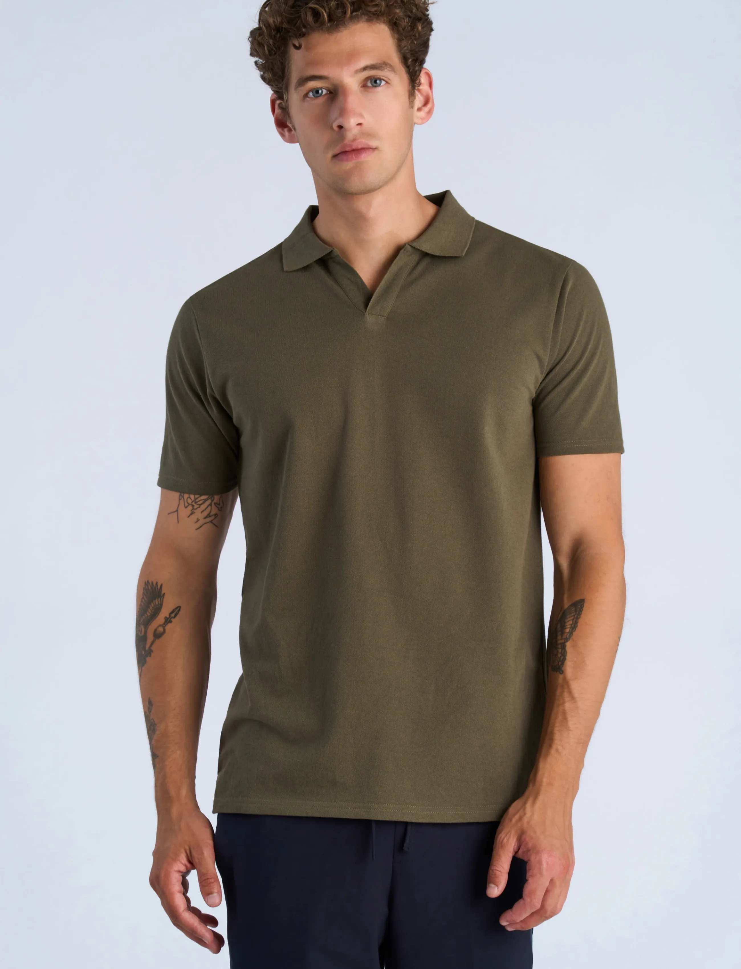 Shine Original - Polo shirt w?. split neck - madalaimad hinnad - army 424 - 3