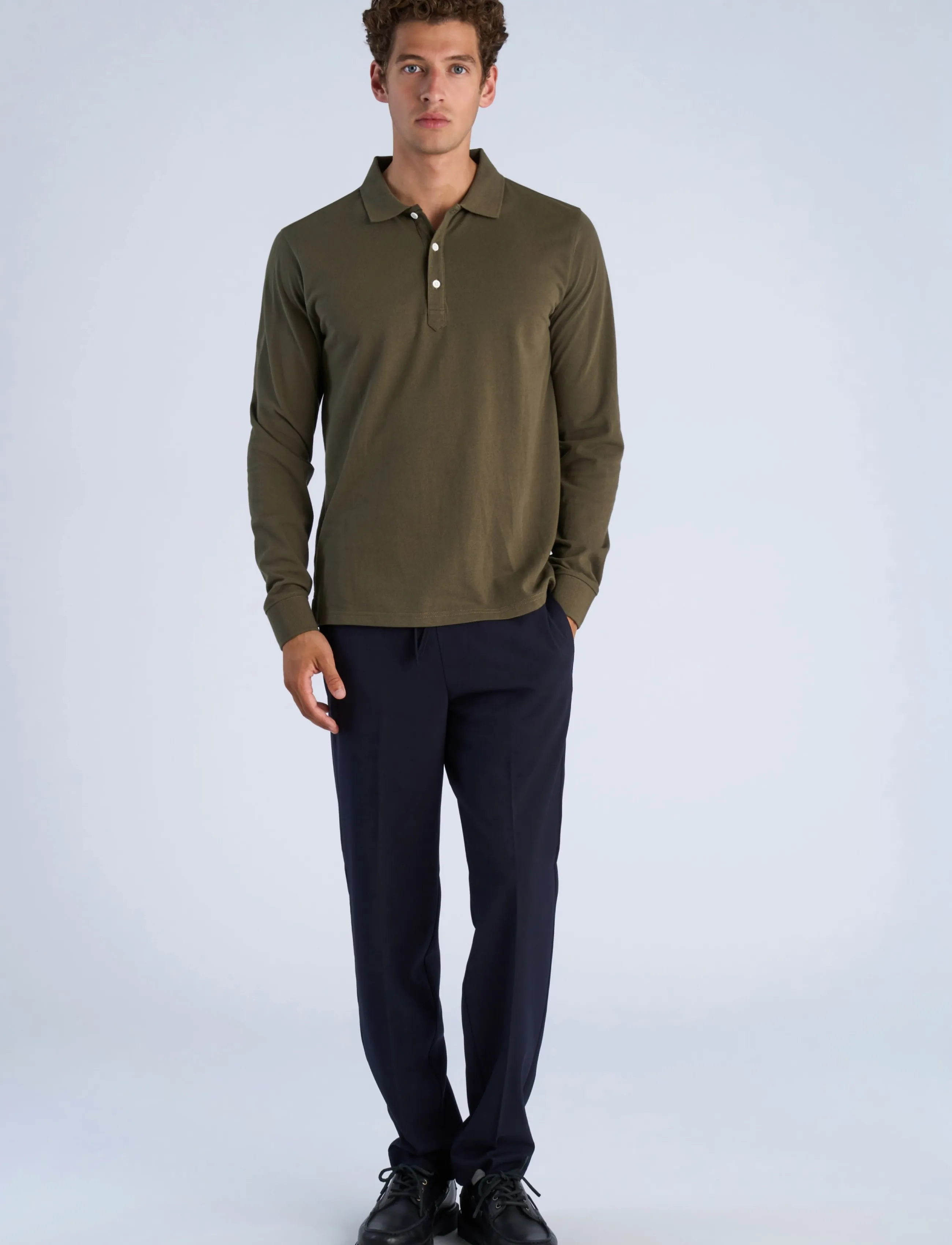 Shine Original - Long sleeve polo - madalaimad hinnad - army 424 - 0