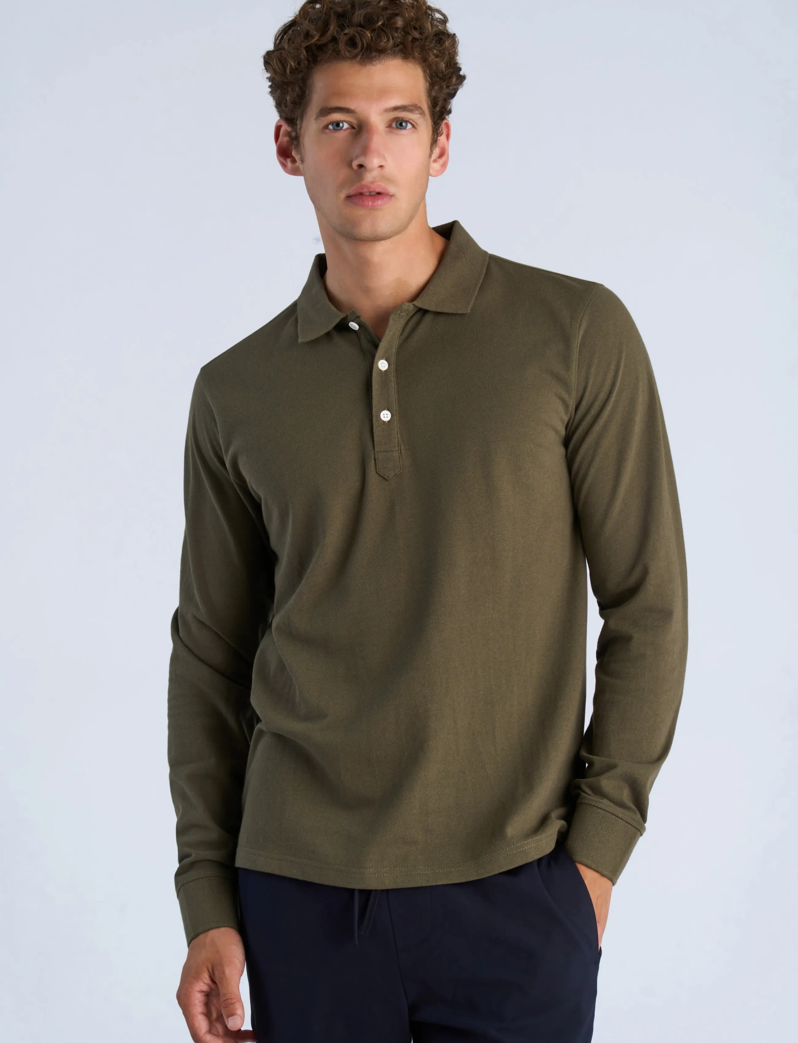 Shine Original - Long sleeve polo - madalaimad hinnad - army 424 - 3