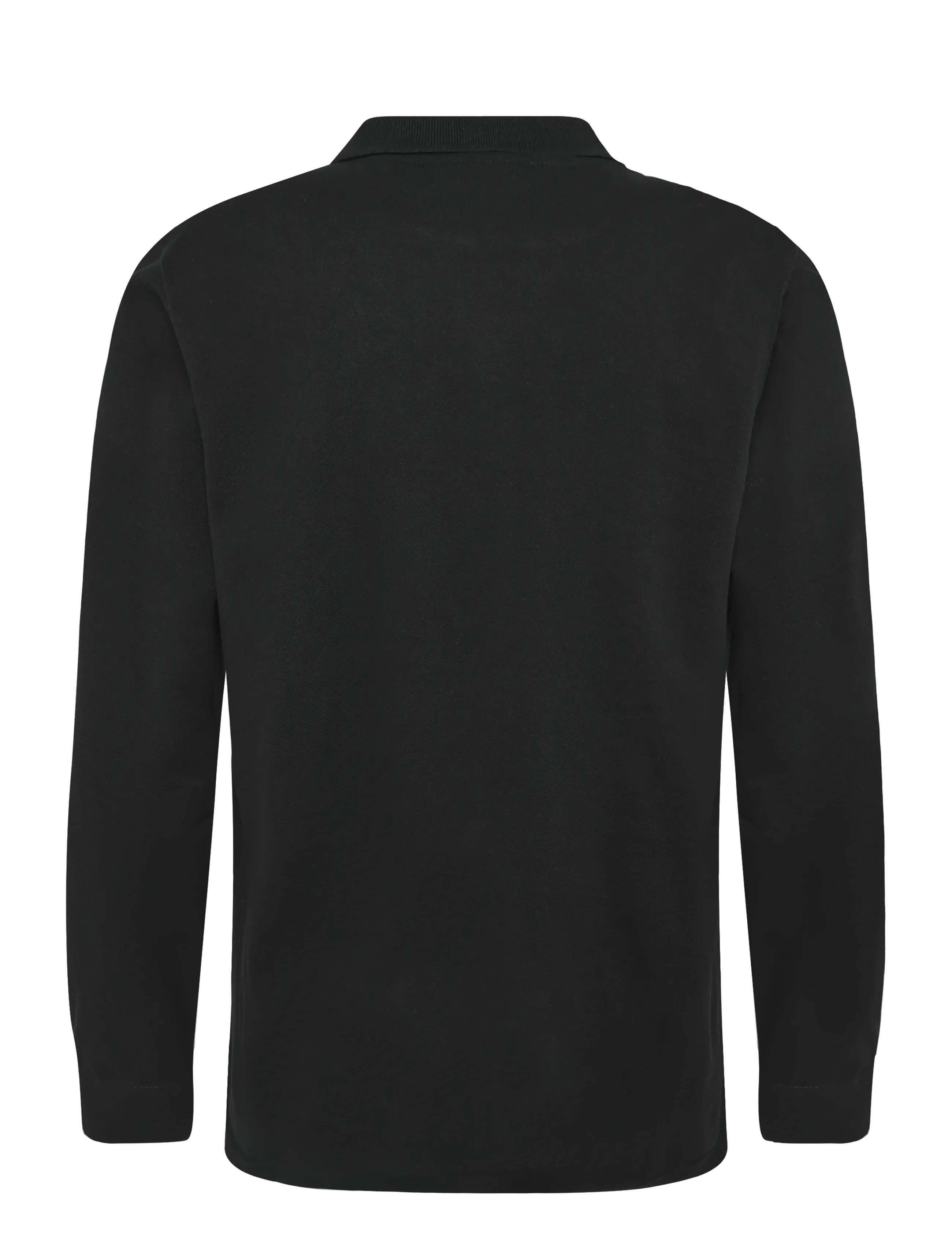 Shine Original - Long sleeve polo split neck - stickade pikéer - black - 2