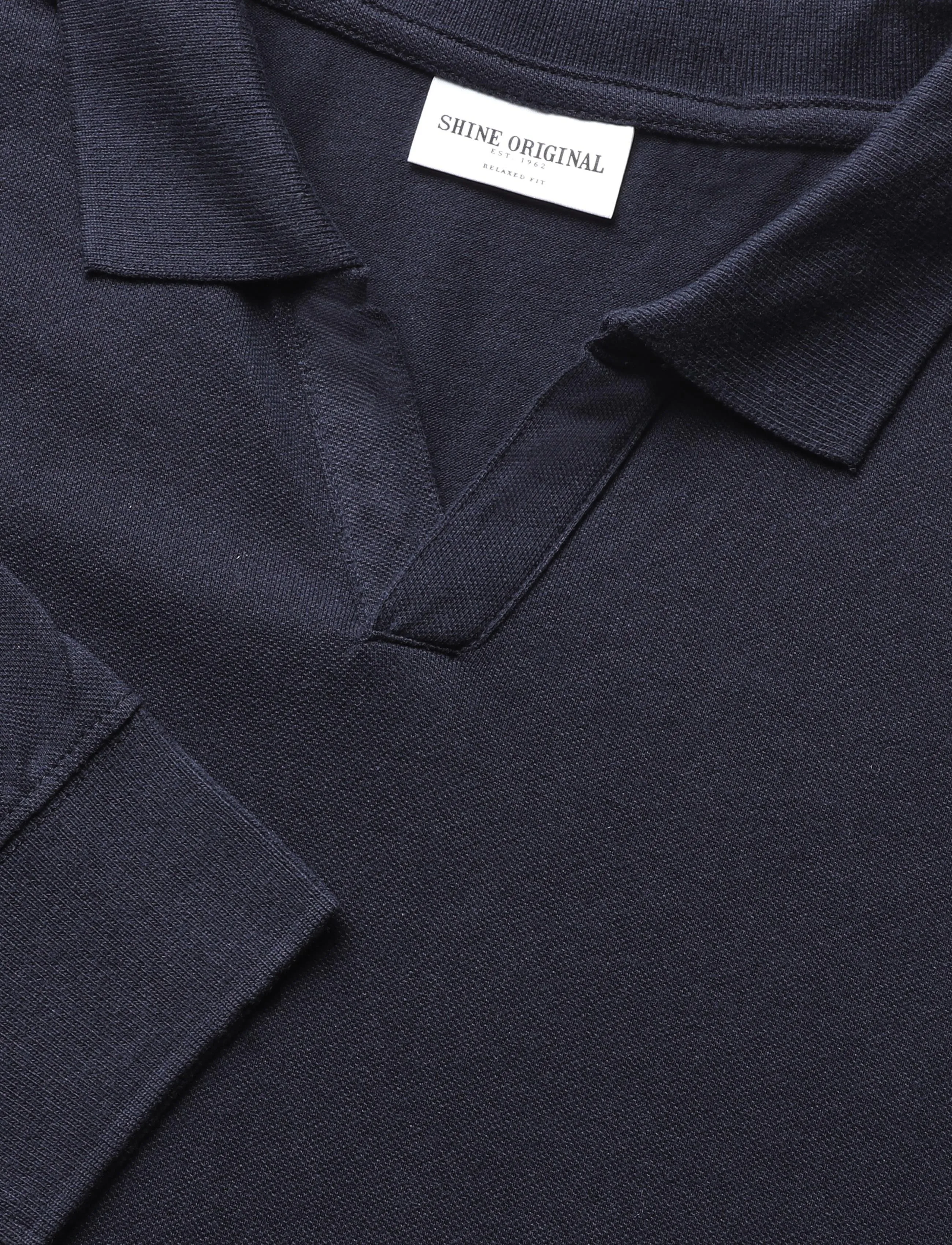 Shine Original - Long sleeve polo split neck - rudens apģērbi - navy - 2