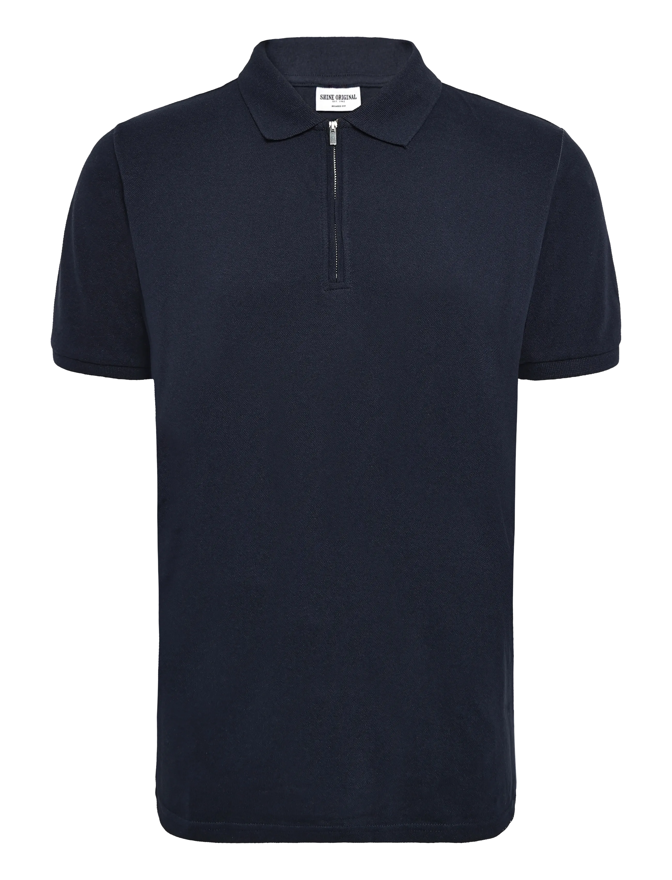 Shine Original Polo pique w?. zip - Shine - NAVY / navy