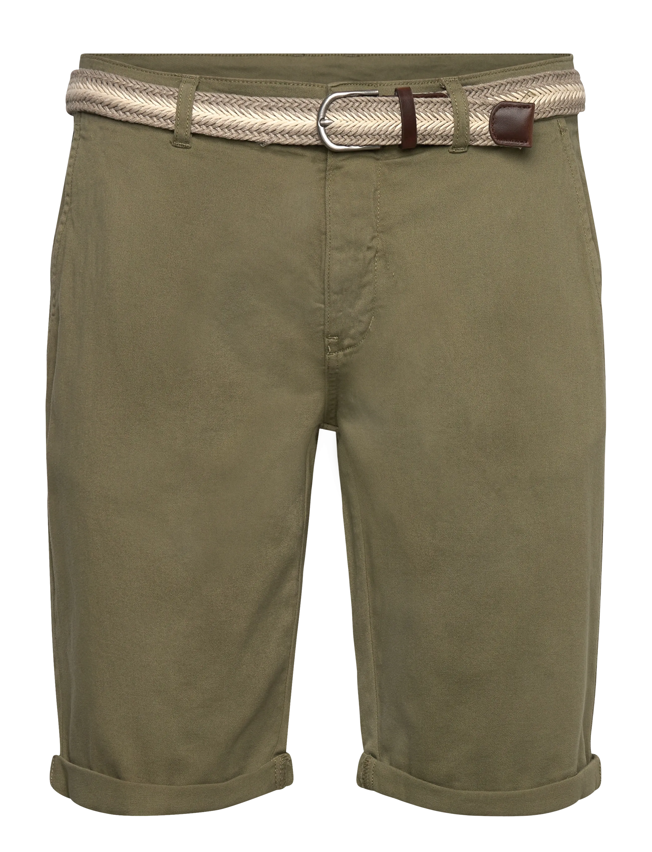 Shine Original Superflex chino shorts w?. belt - Shorts - ARMY / khaki/green