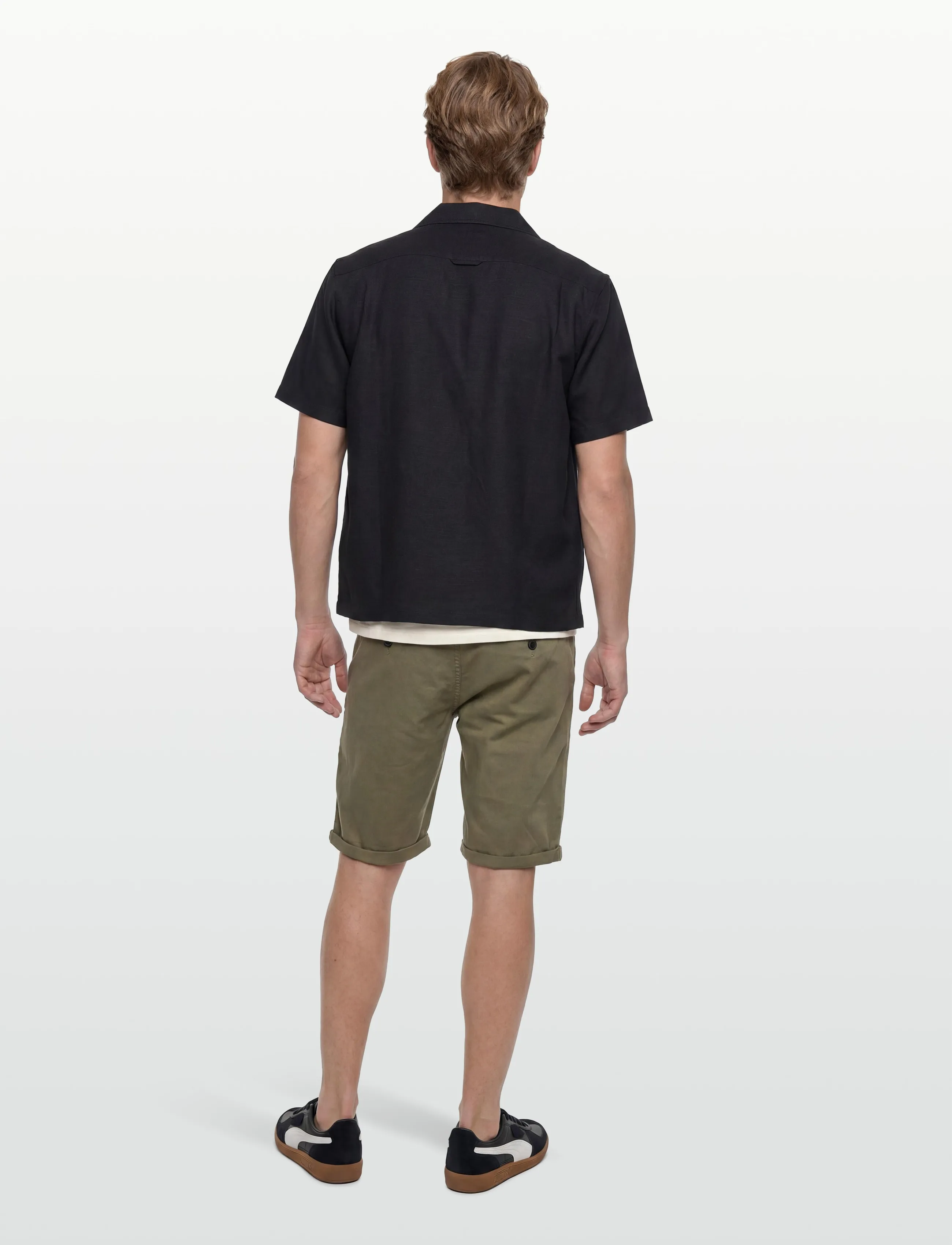 Shine Original - Superflex chino shorts w?. belt - chinos shorts - army - 4