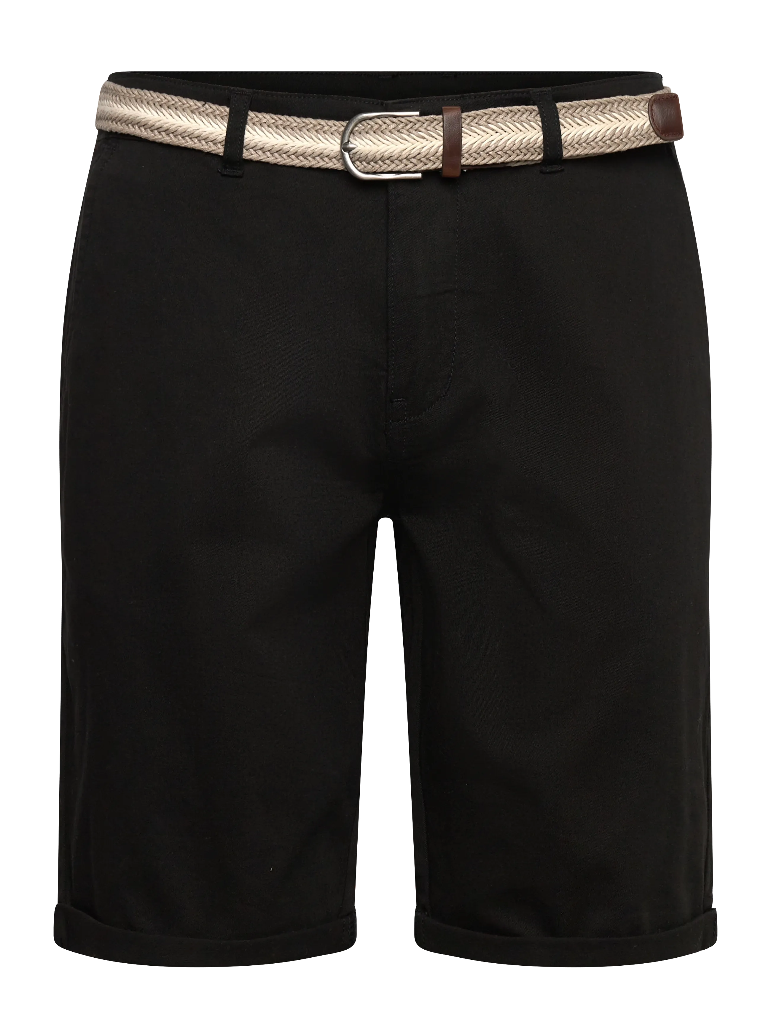 Shine Original Superflex chino shorts w?. belt - Shorts - BLACK / black