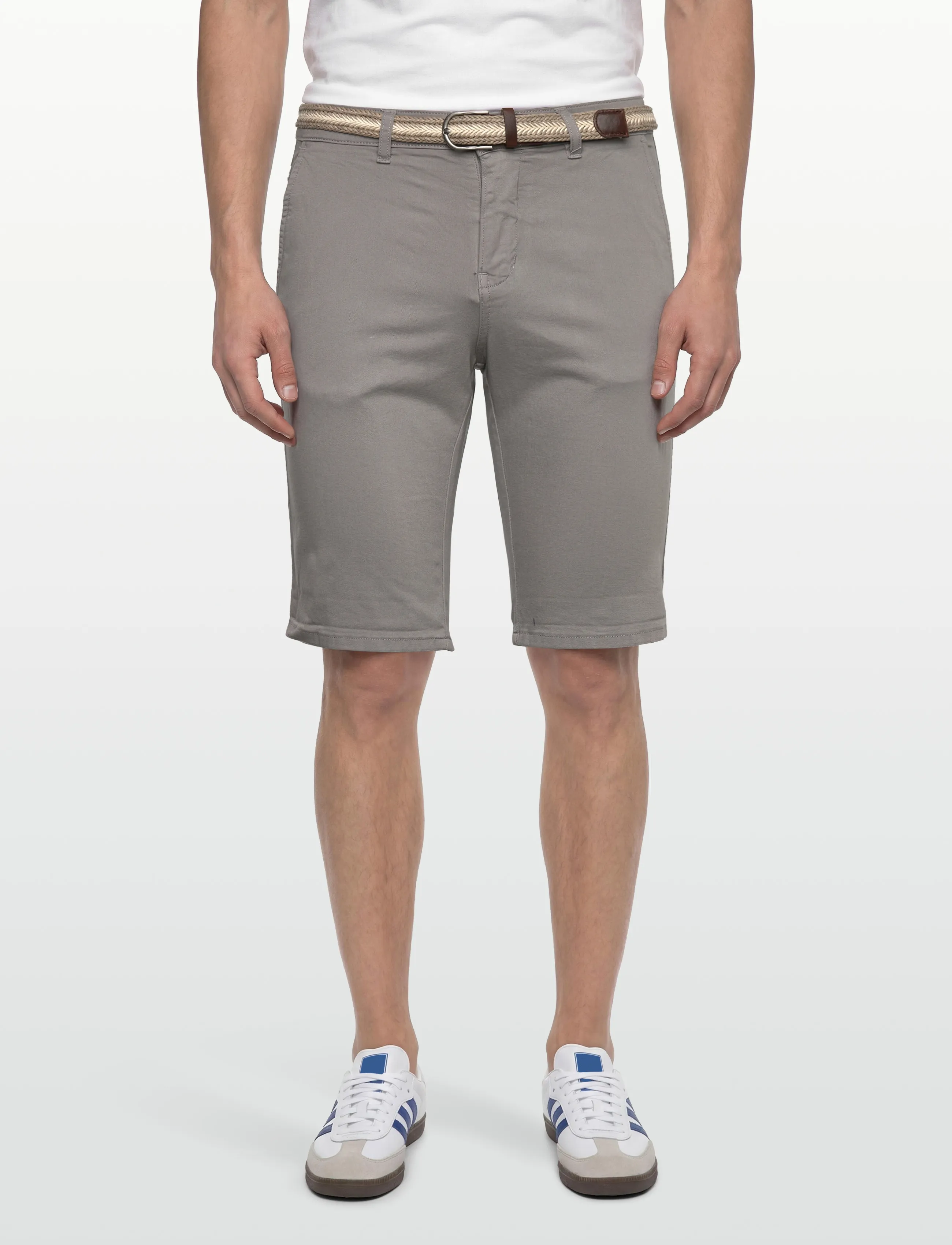 Shine Original - Superflex chino shorts w?. belt - chinos shorts - grey - 3
