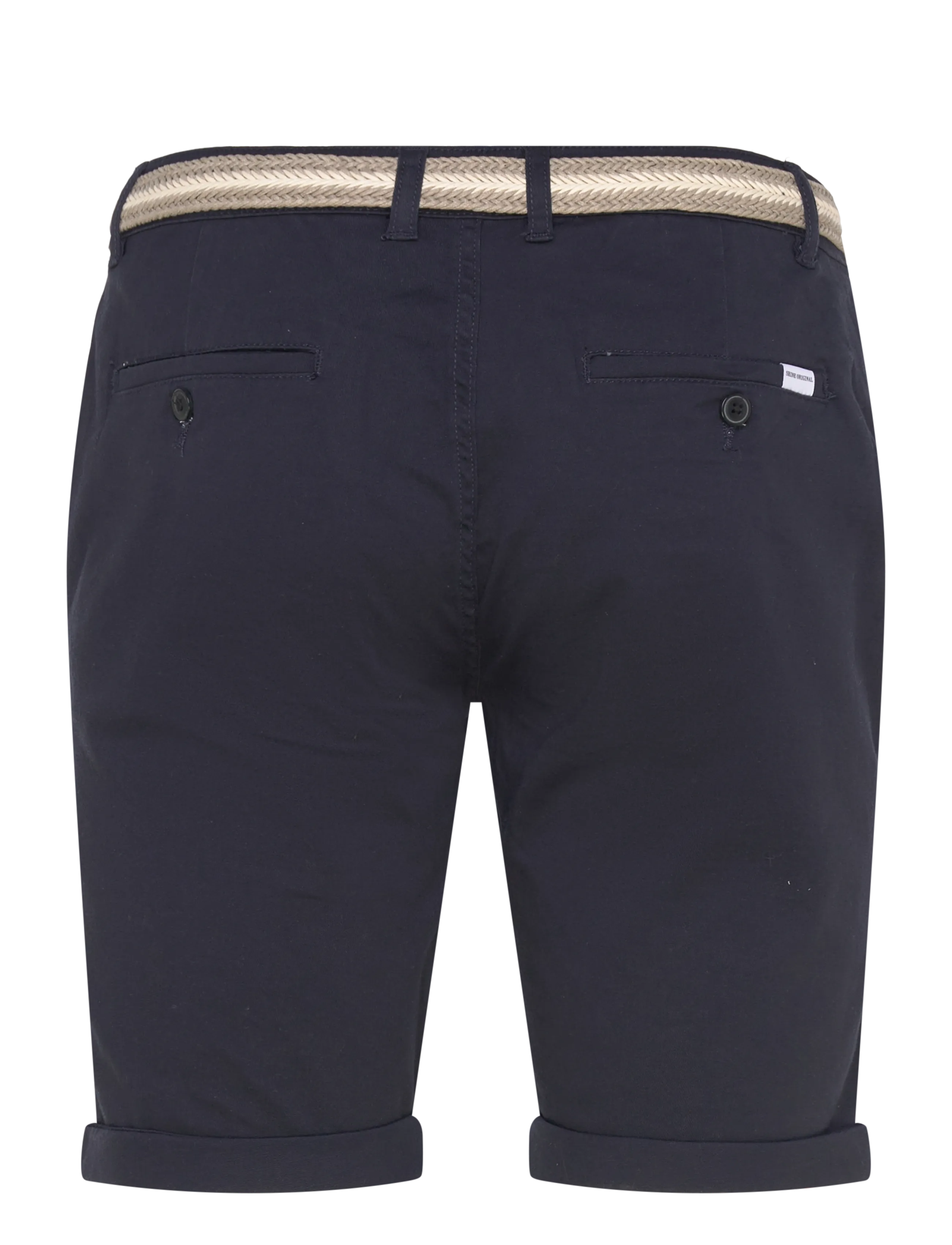 Shine Original - Superflex chino shorts w?. belt - chinos shorts - navy - 1