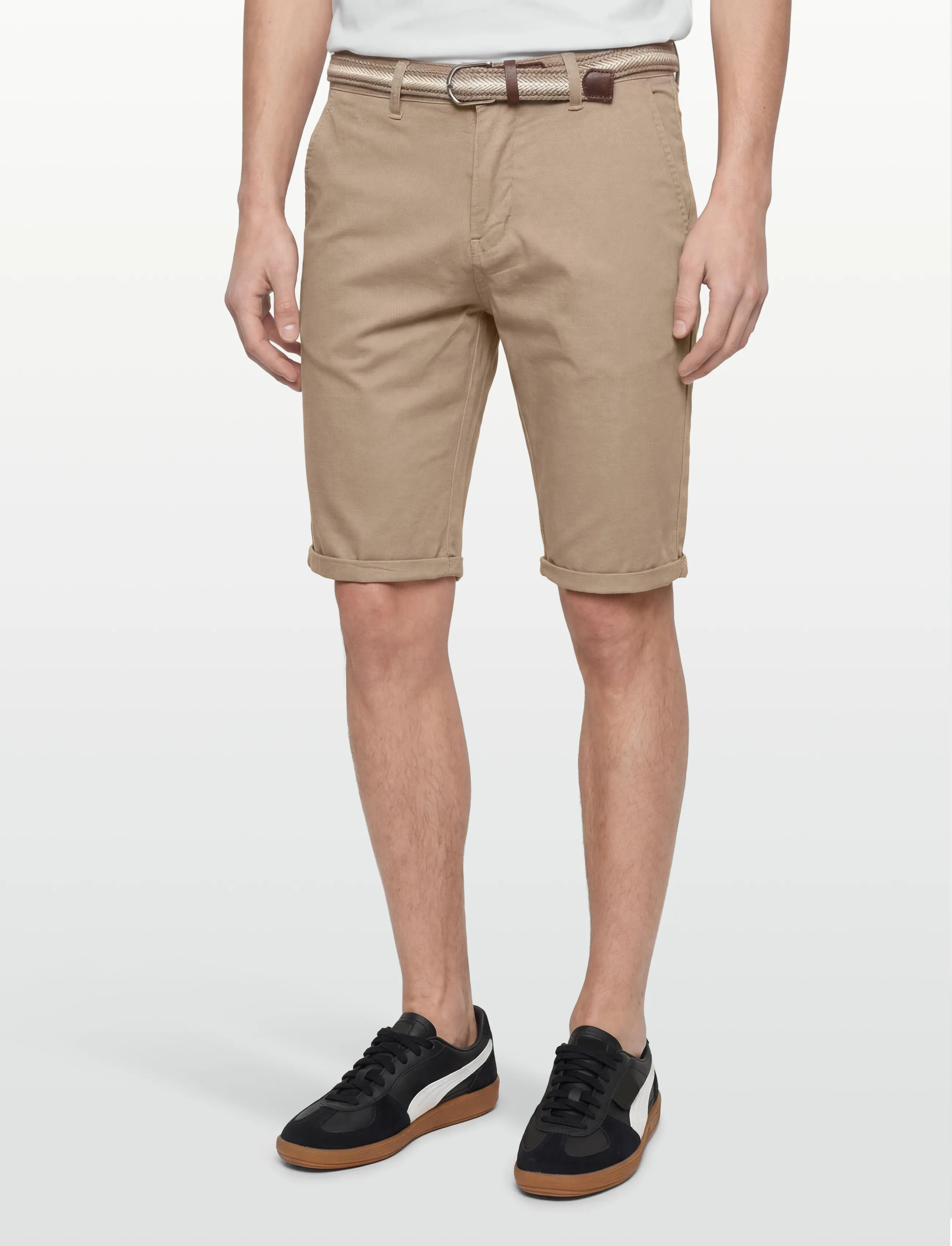 Shine Original - Superflex chino shorts w?. belt - chinos shorts - sand - 3