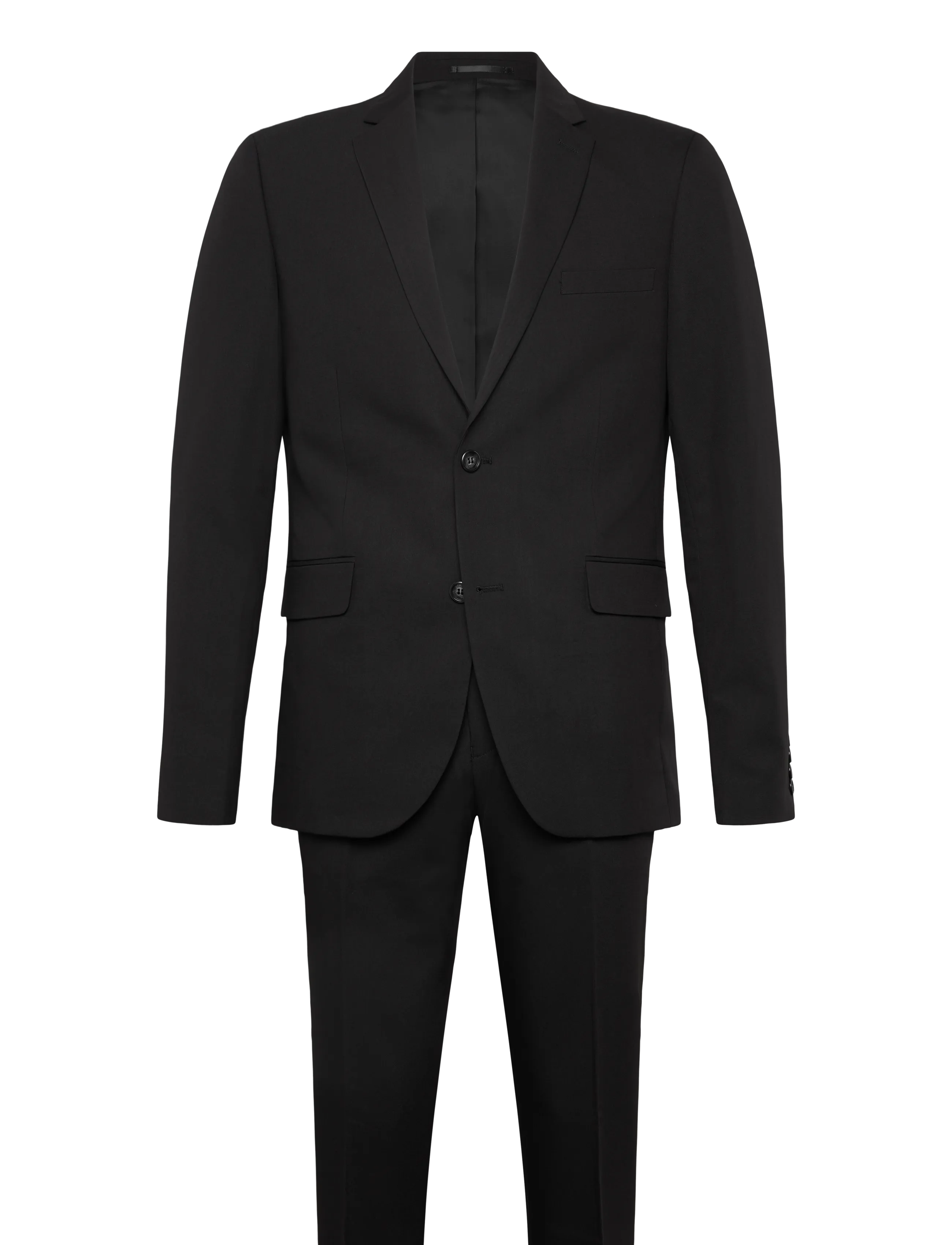 SHINE ORIGINAL Plain Mens Anzug - Normal Lenght Schwarz - 48 - Herren