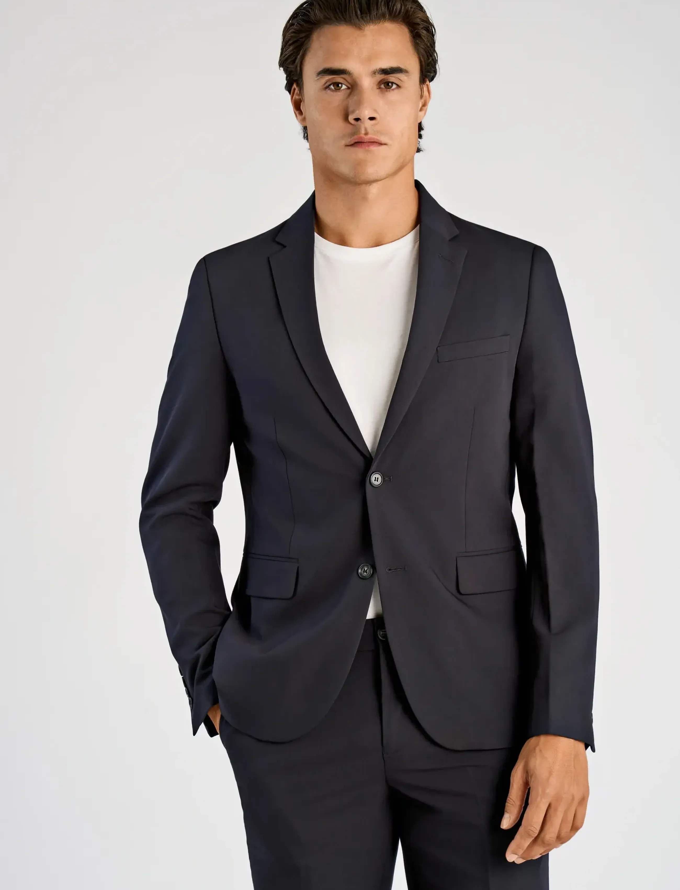 Shine Original - Plain mens suit - normal lenght - kahe rinnatisega ülikonnad - navy - 5