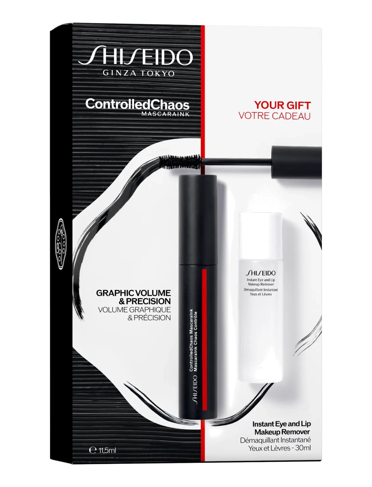 Shiseido - Gift Set Controlled Chaos Mascara + Instant Eye & Lip Makeup Remover - giftset - clear - 1