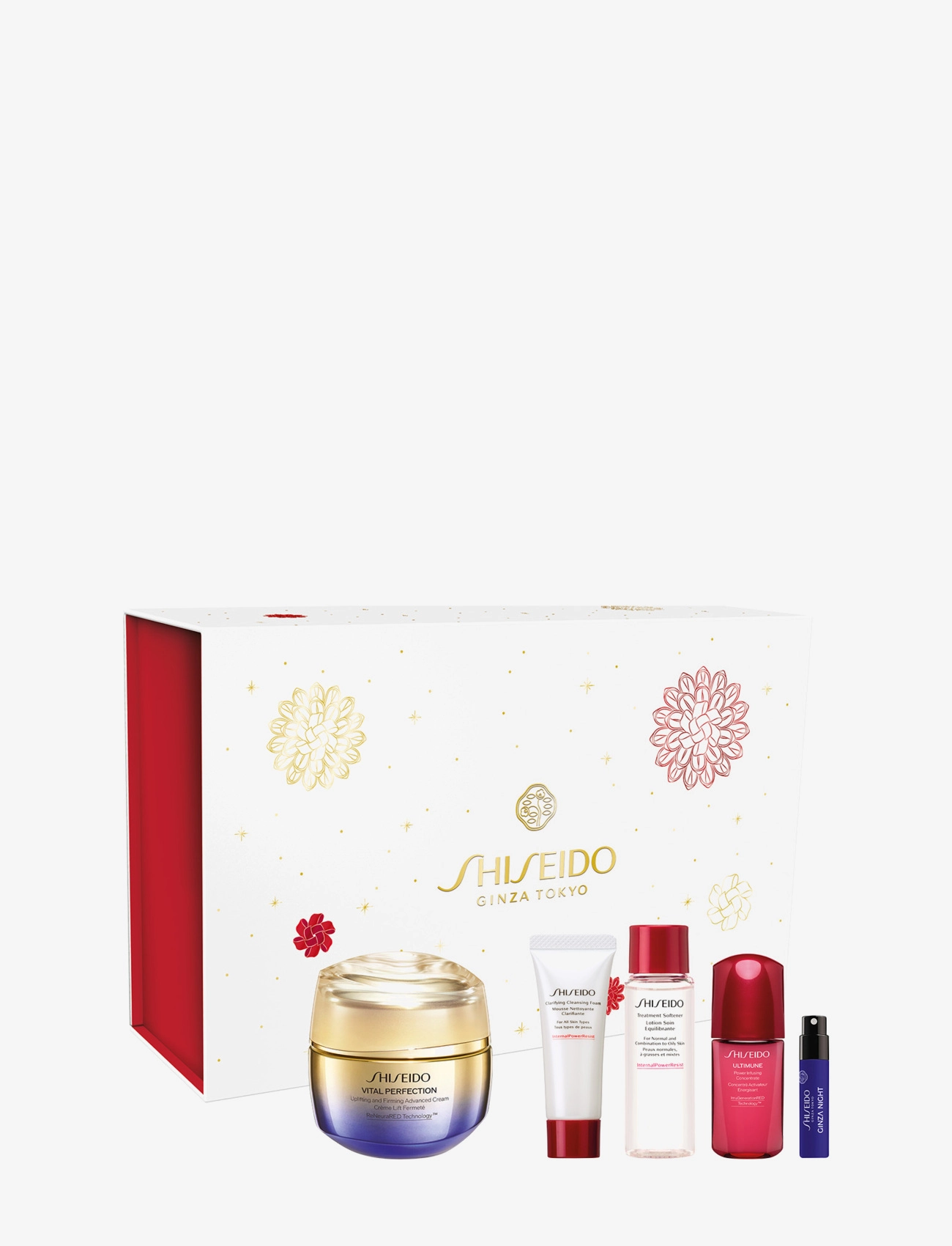 Shiseido Gift Set Vital Perfection Advanced Cream + Clarifying Foam + Softner Enriched + Ultimune Concentrate - Hudvård - CLEAR / undefined