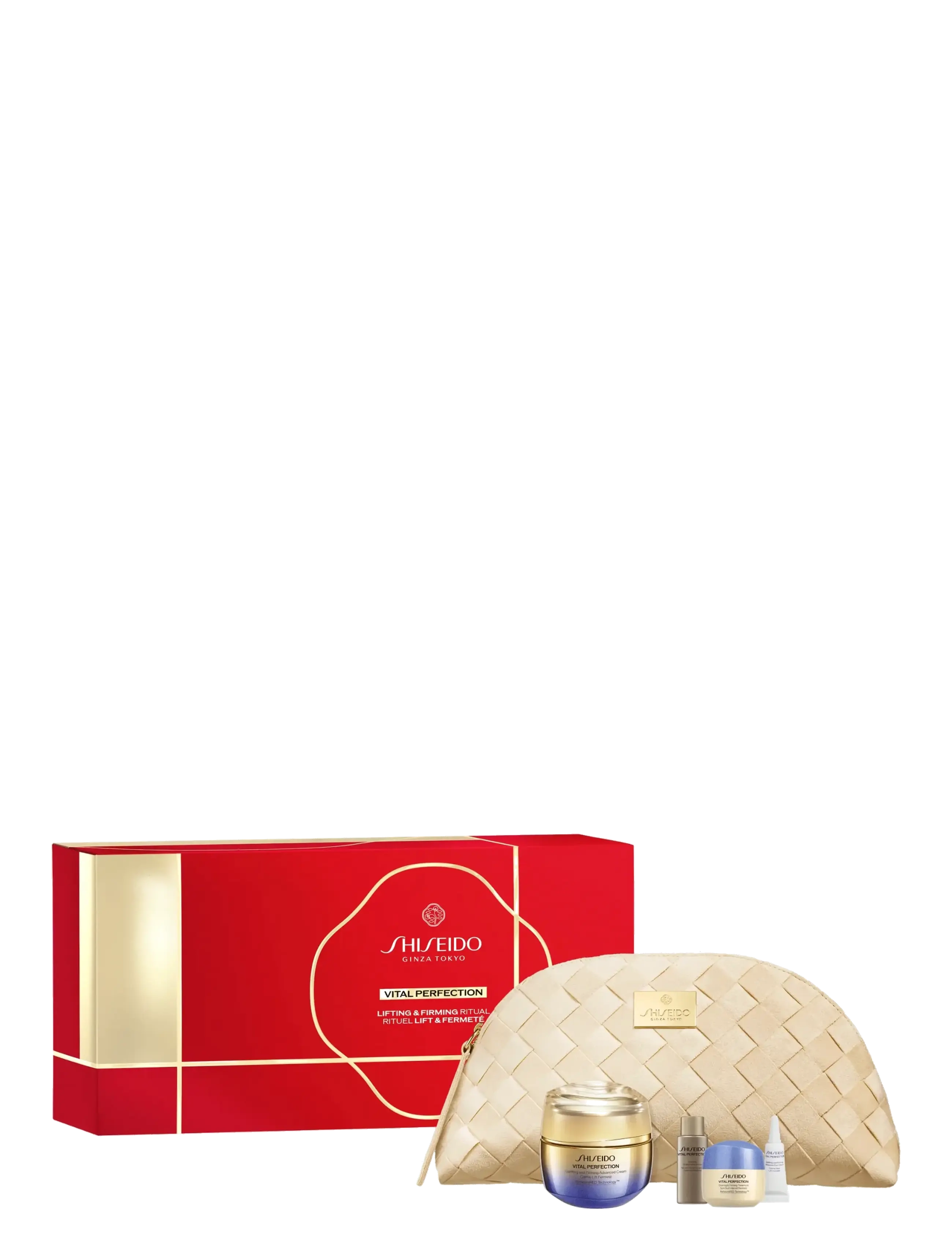 Shiseido Gift Set Vital Perfection Advanced Cream Holiday Pouch Set - Julegaver til kvinder - CLEAR / undefined