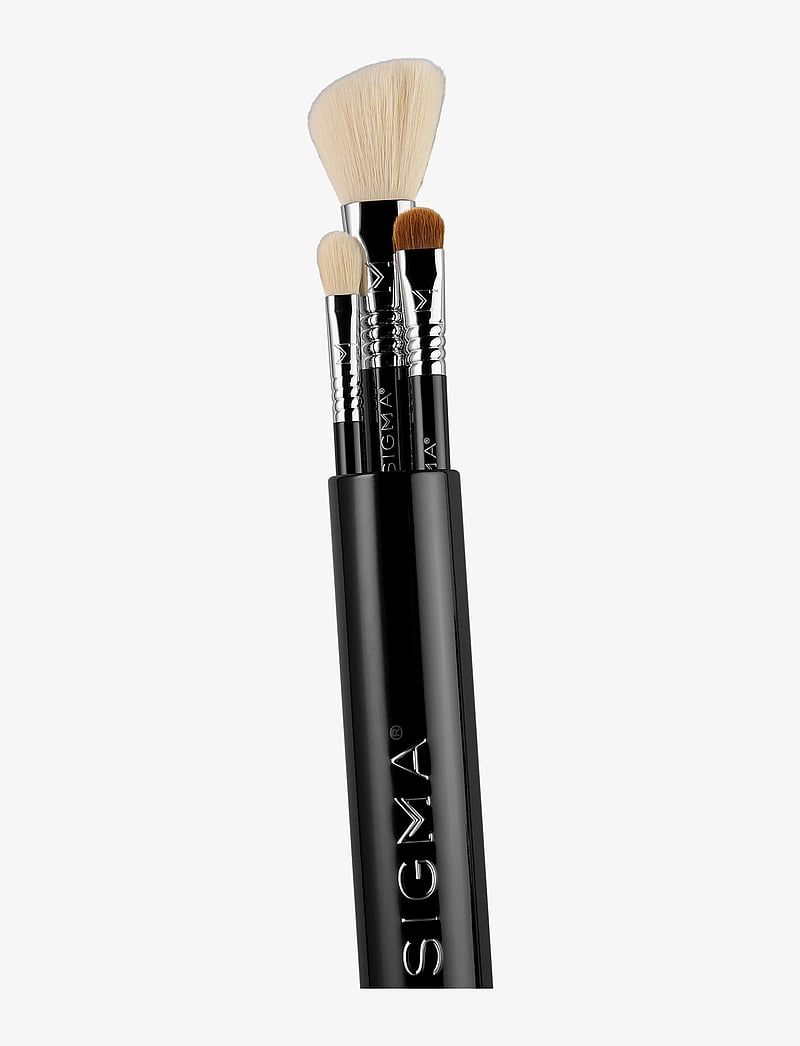 SIGMA Beauty - Essential Trio Brush Set Black - förðunarvörur - no colour - 1