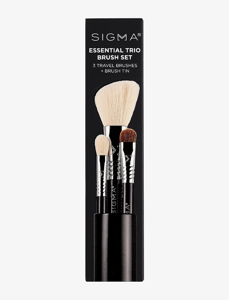 SIGMA Beauty - Essential Trio Brush Set Black - förðunarvörur - no colour - 2
