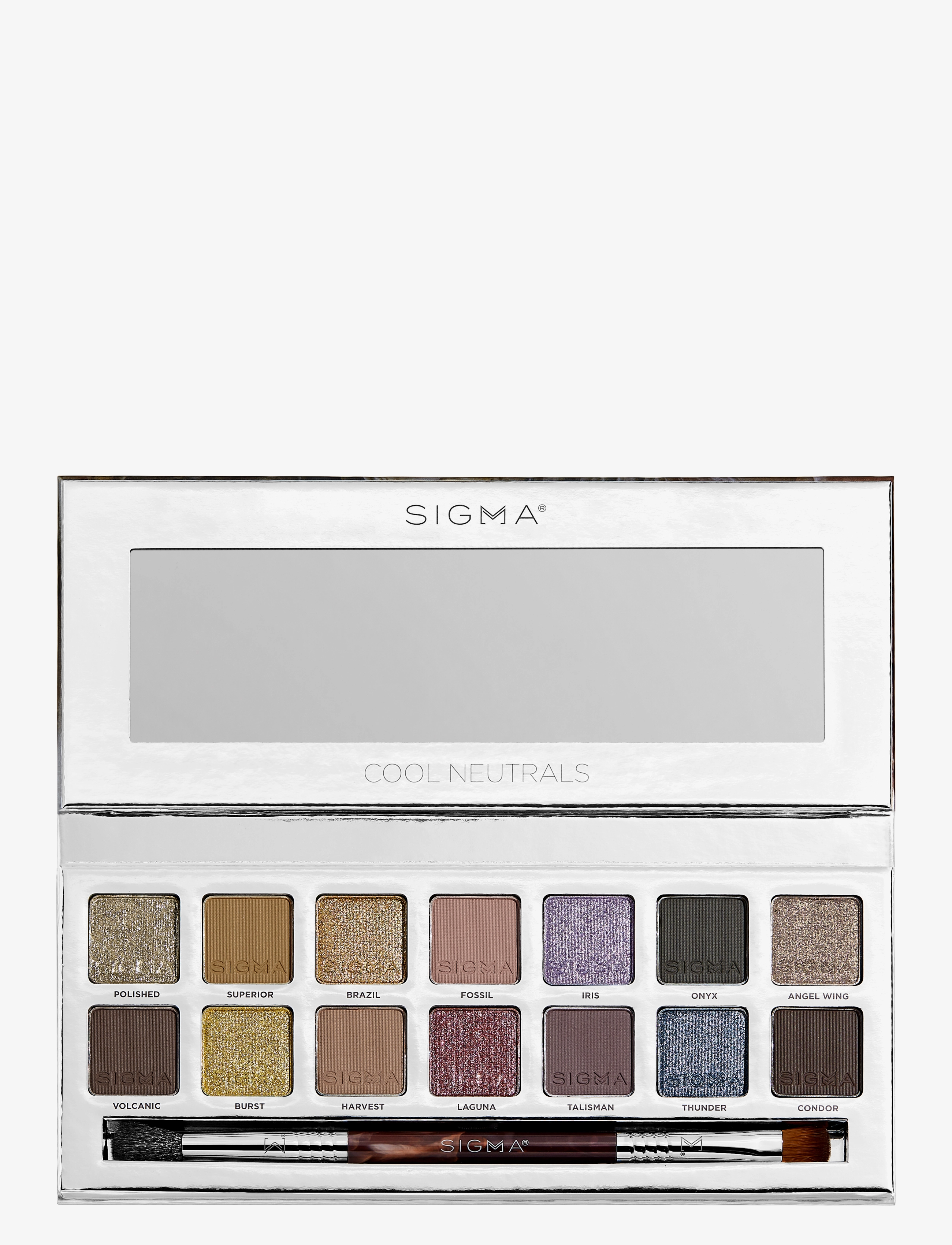 SIGMA Beauty Cool Neutrals Eyeshadow Palette - Ögonskuggspalett - MULTICOLOR / clear