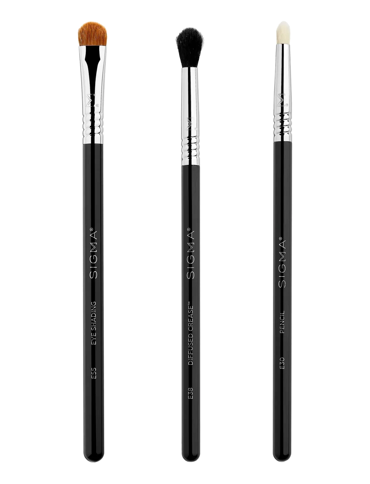 SIGMA Beauty All Eyes Brush Trio, 26 G, Black, Makeup-Redskaber > Øjenbørster, Dame