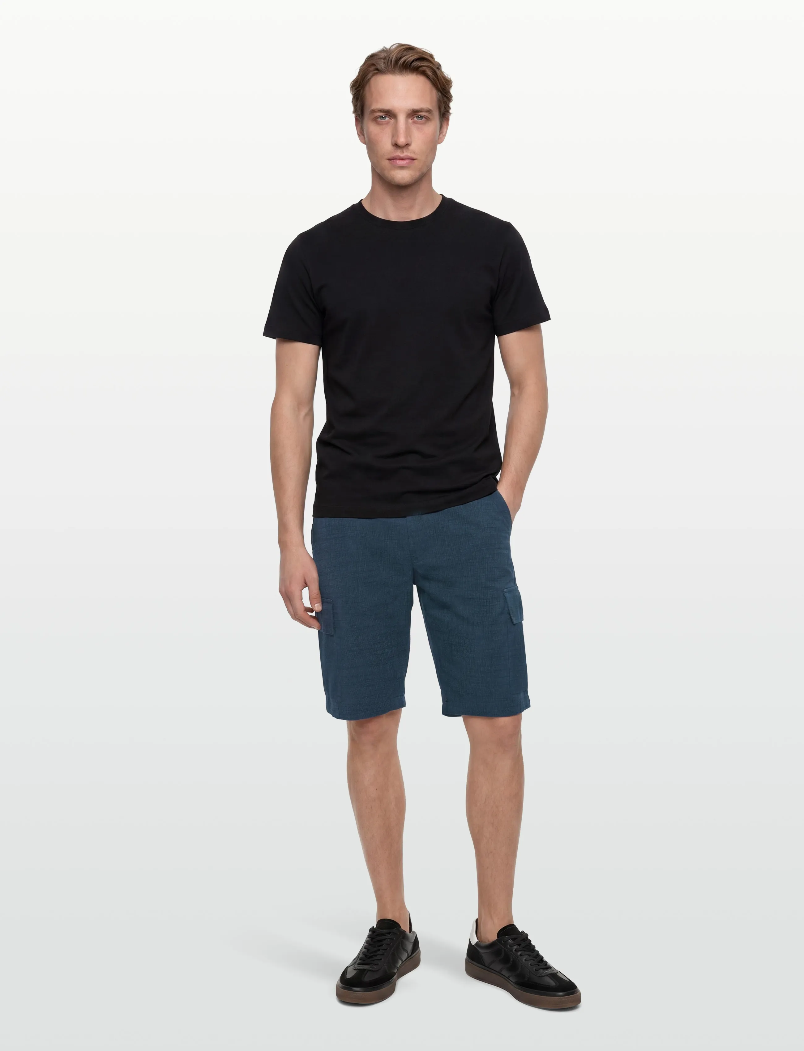 Signal - TIMBERSI LINEN LOOK - casual shorts - deep marine - 0