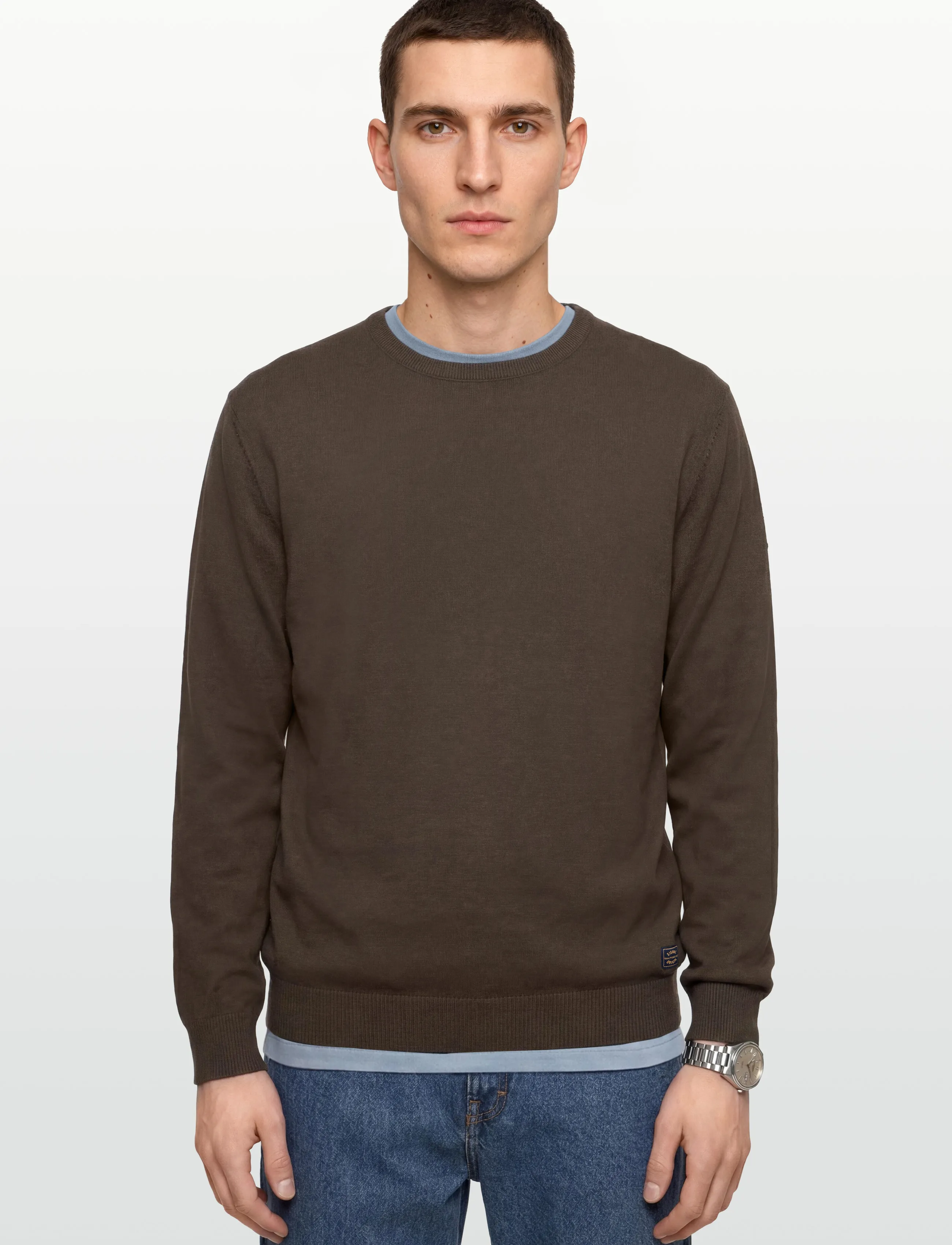 Signal - VICESI CREW - basic-strickmode - chocolat brown melange - 3