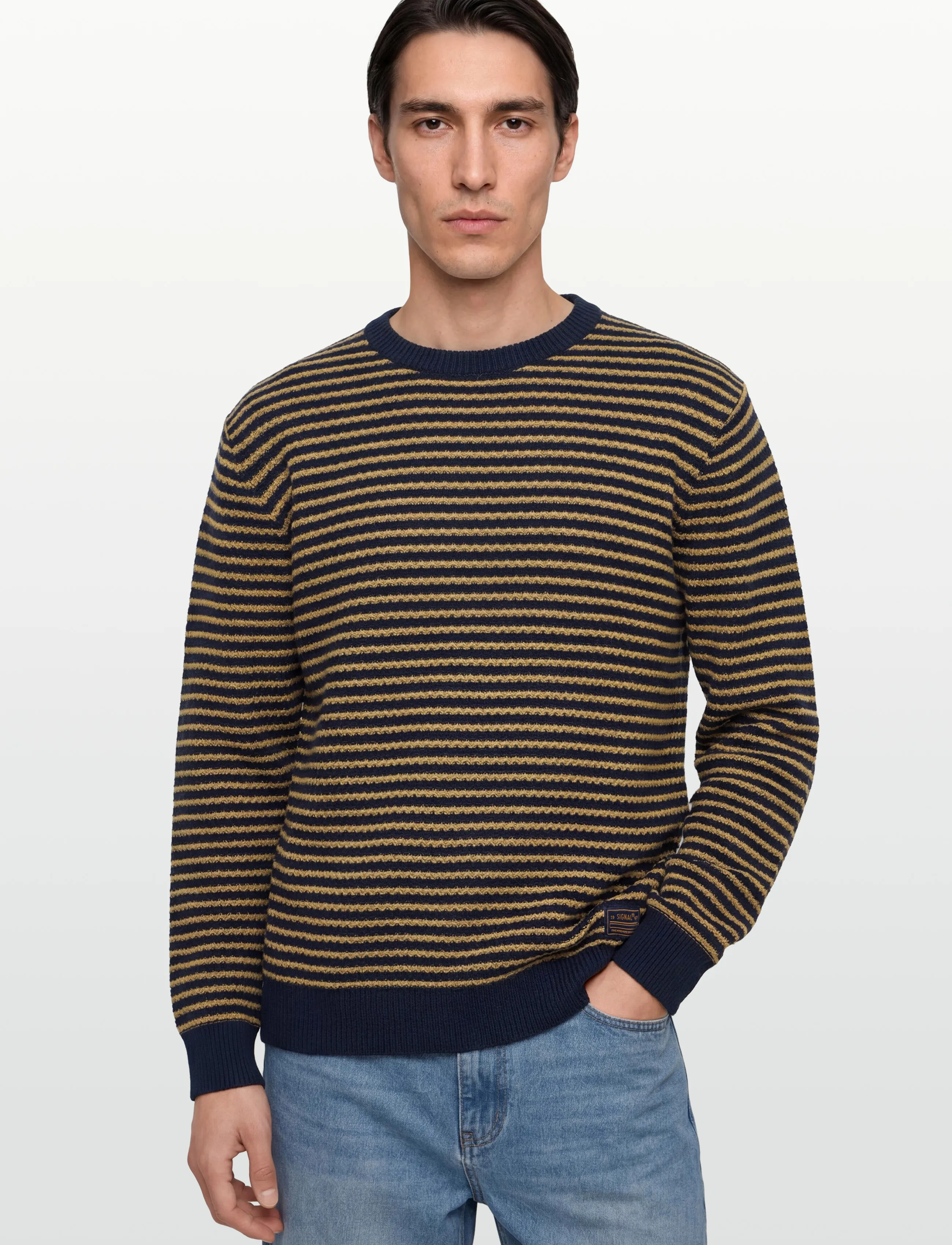 Signal - SINILO STRIPE - basic-strickmode - straw beige - 3