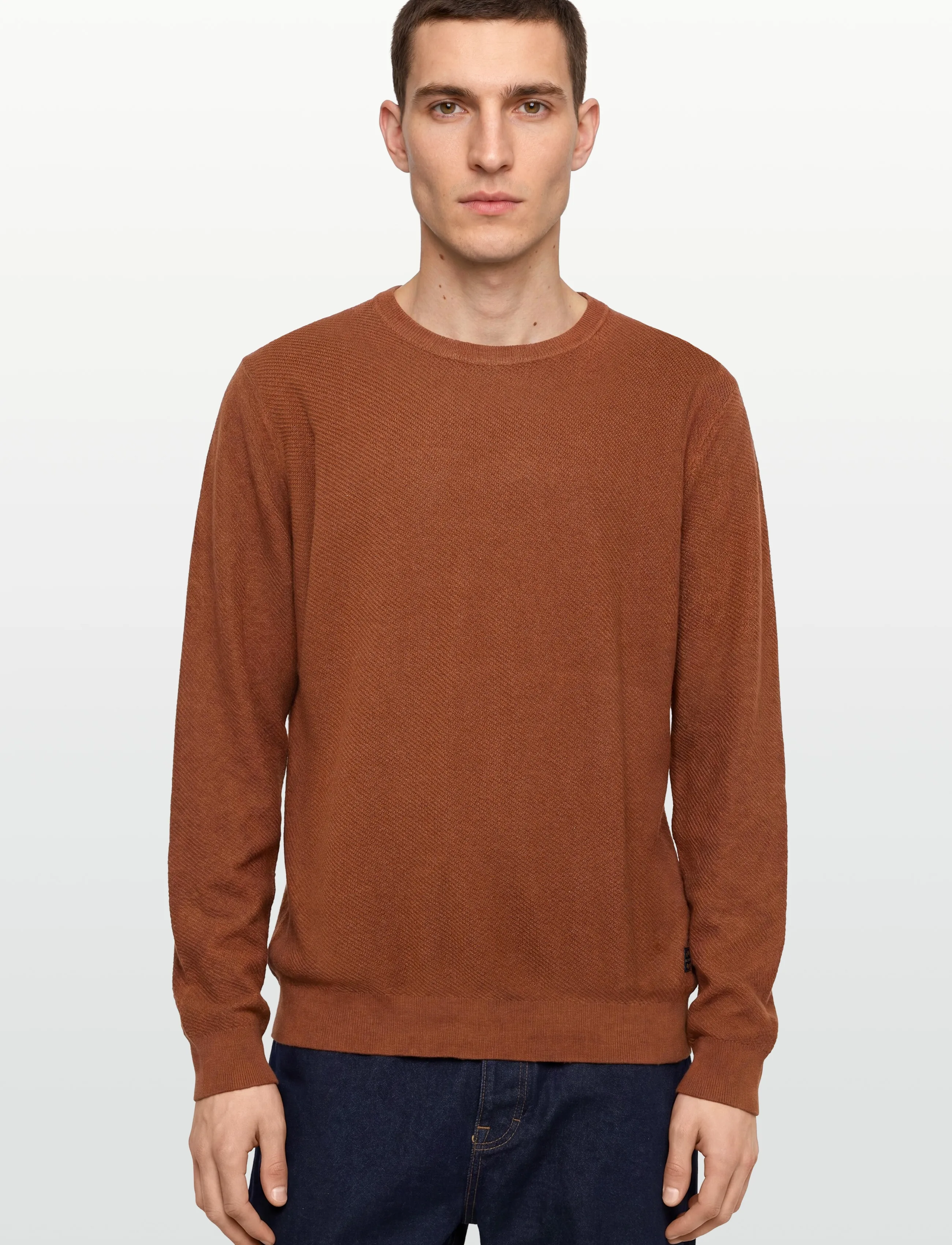 Signal - SIKYLER STRUCTURE CREW - basic-strickmode - red henna melange - 4
