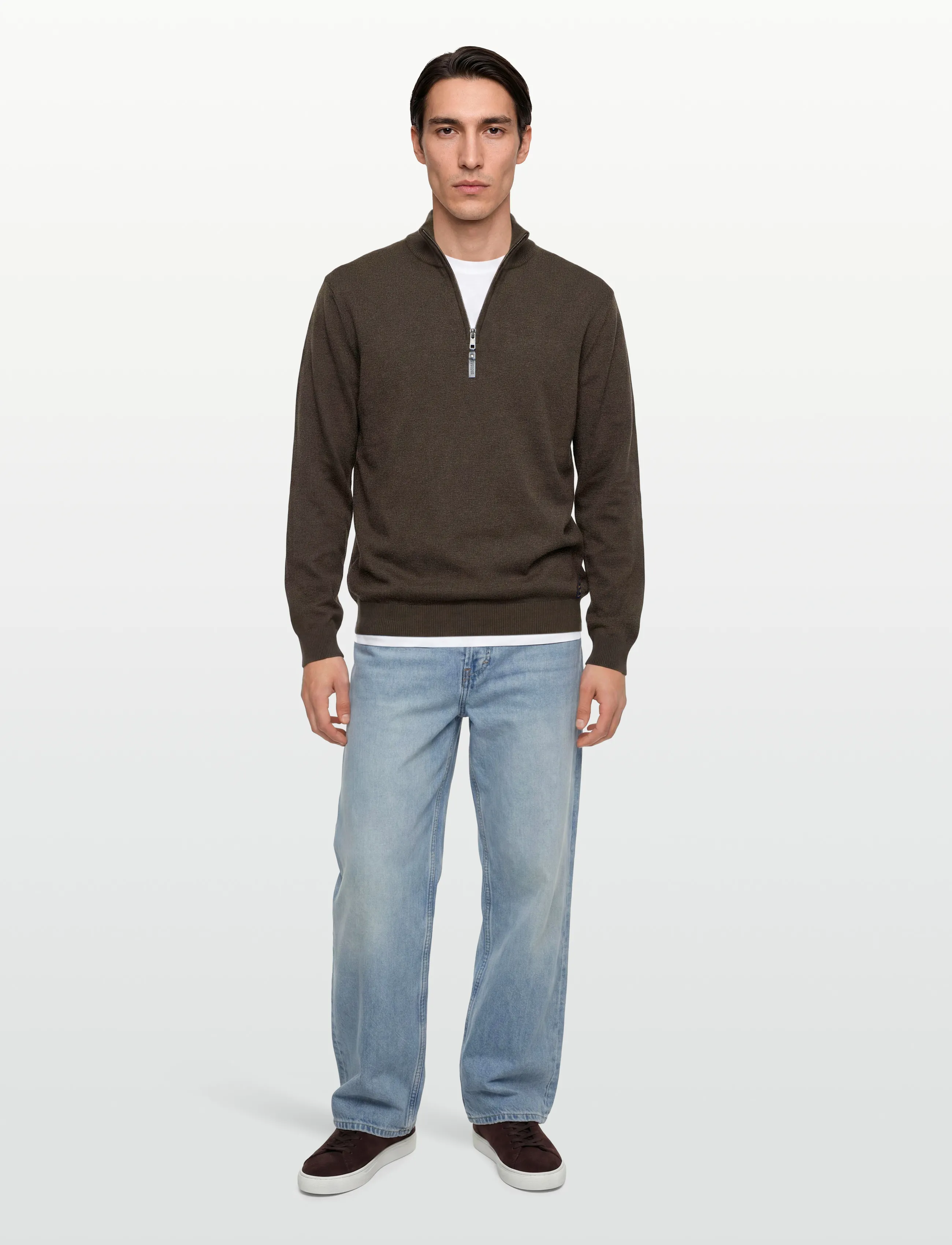 Signal - KLAUSSI HALFZIP - män - chocolat brown melange - 0