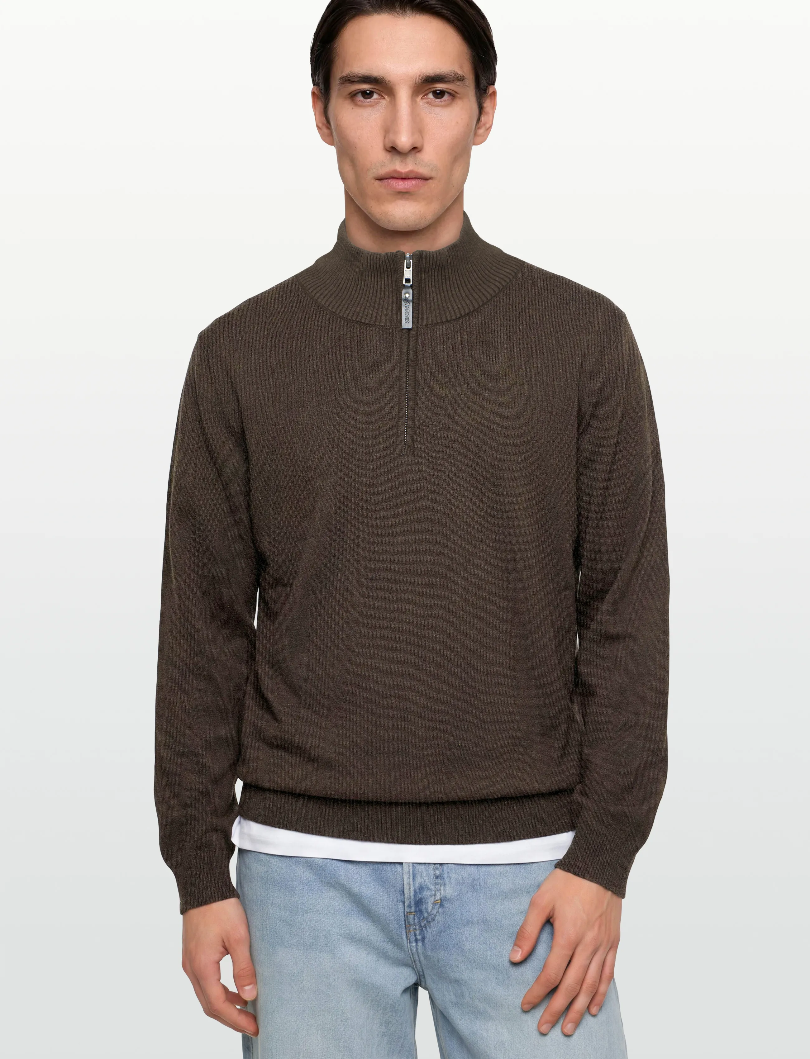Signal - KLAUSSI HALFZIP - män - chocolat brown melange - 3