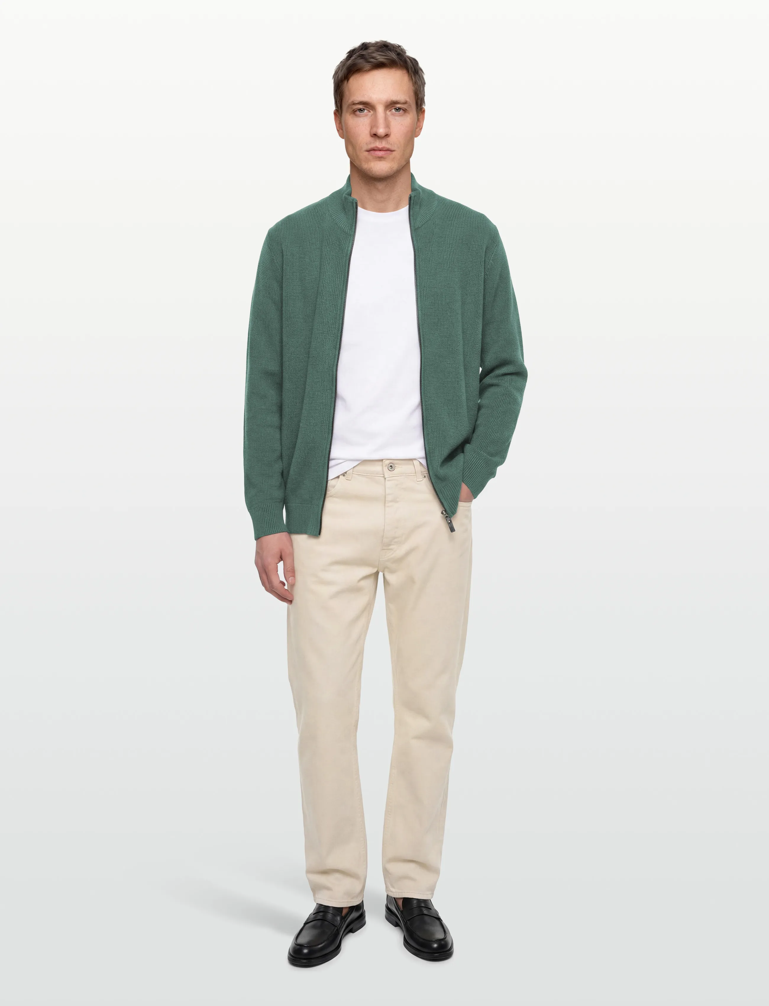 Signal - CONNORSI STRUCTURE CARDIGAN - koftor - aged green mel - 0