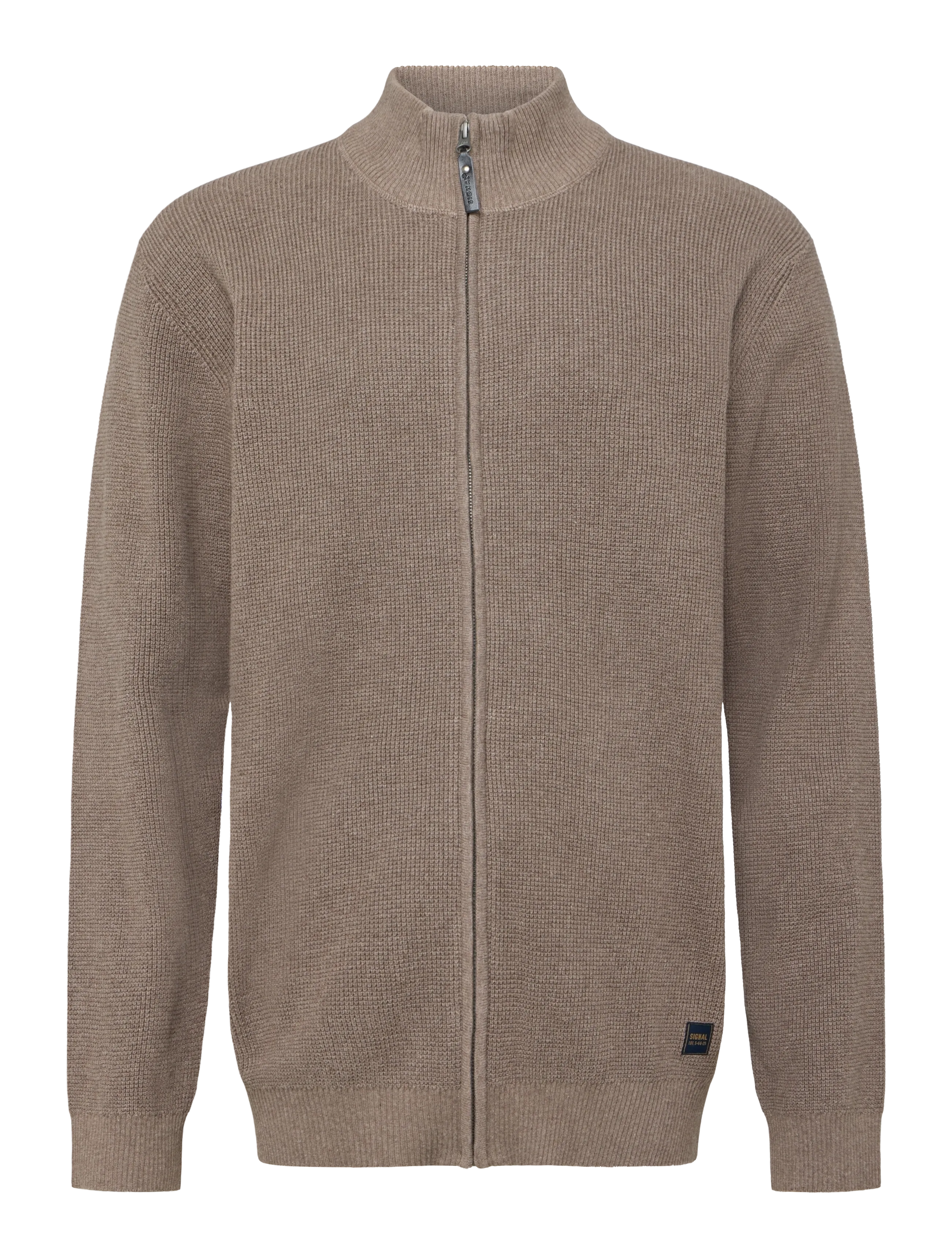 Signal CONNORSI STRUCTURE CARDIGAN - Booztlet only men - OAK MELANGE / brown