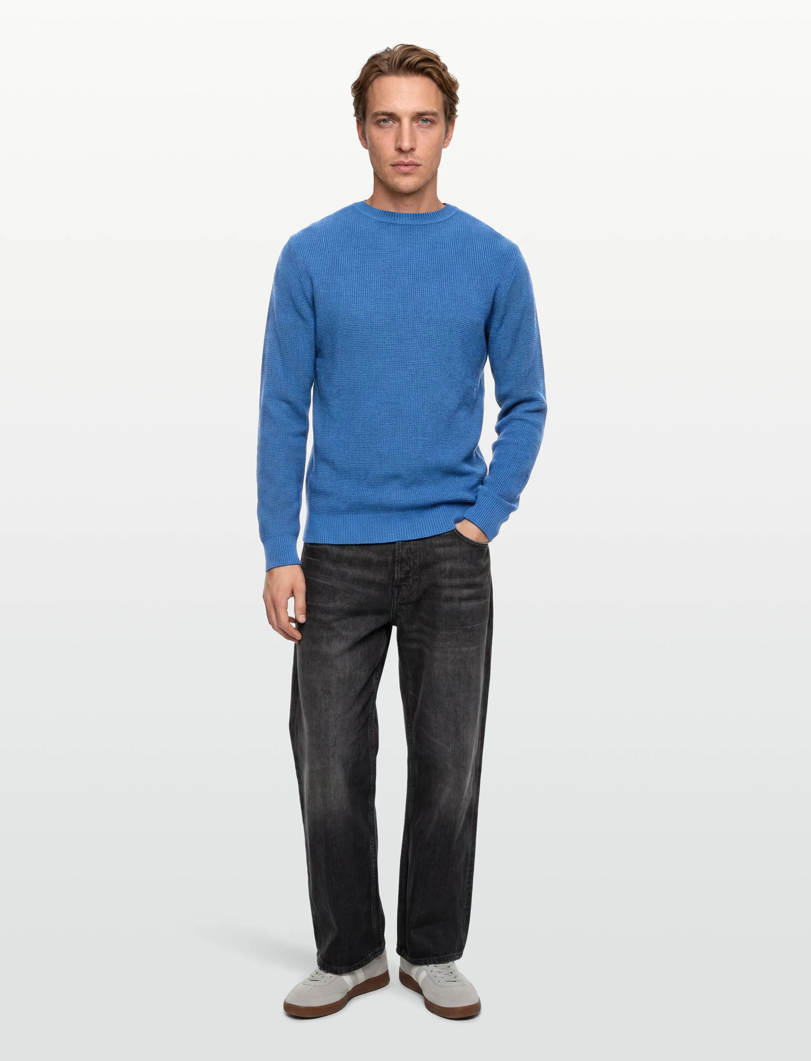 Signal - NICOSI STRUCTURE KNIT - trøjer - blue slip stream mel - 0
