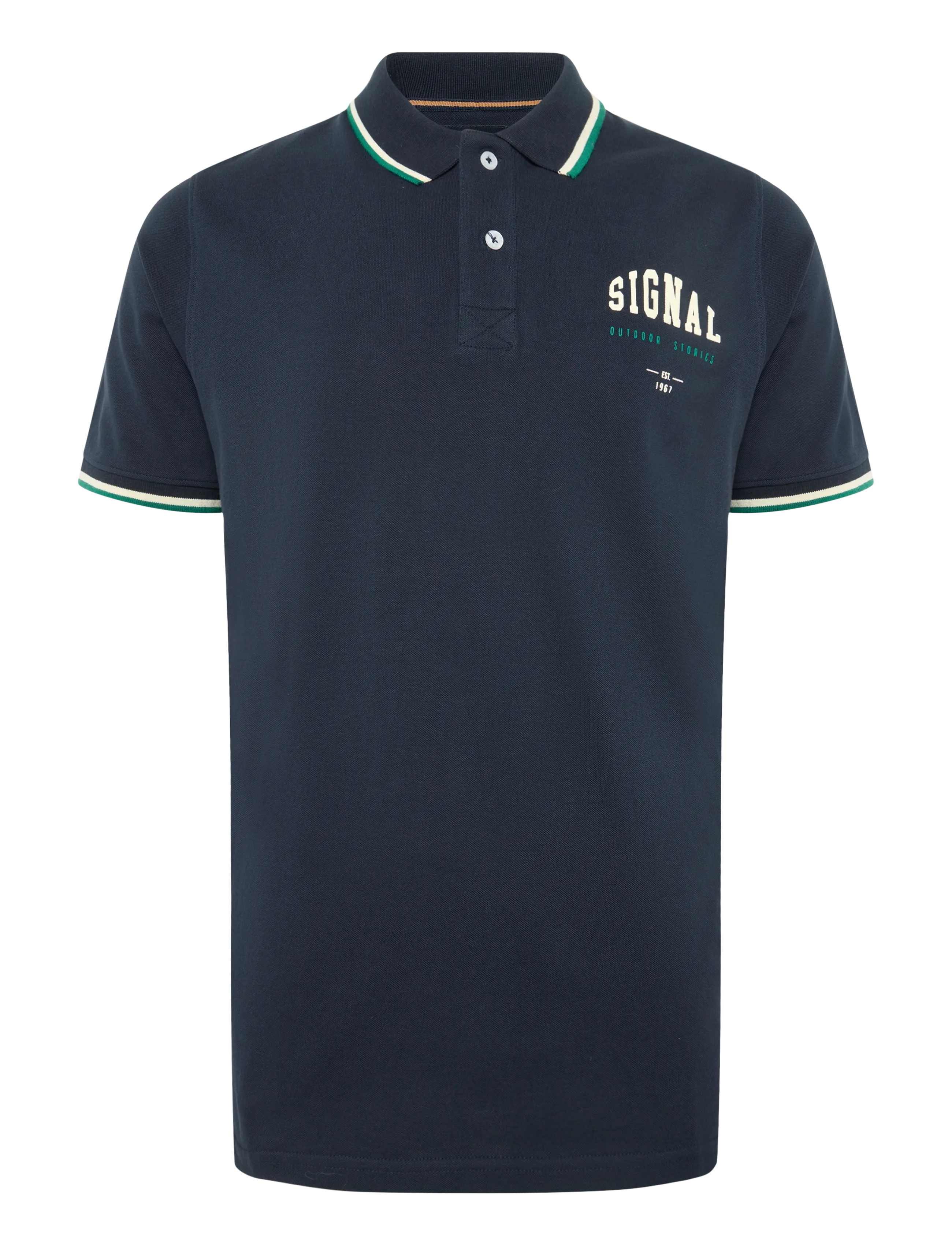 Signal SIGASTON - Polo Shirts - DEEP MARINE / black