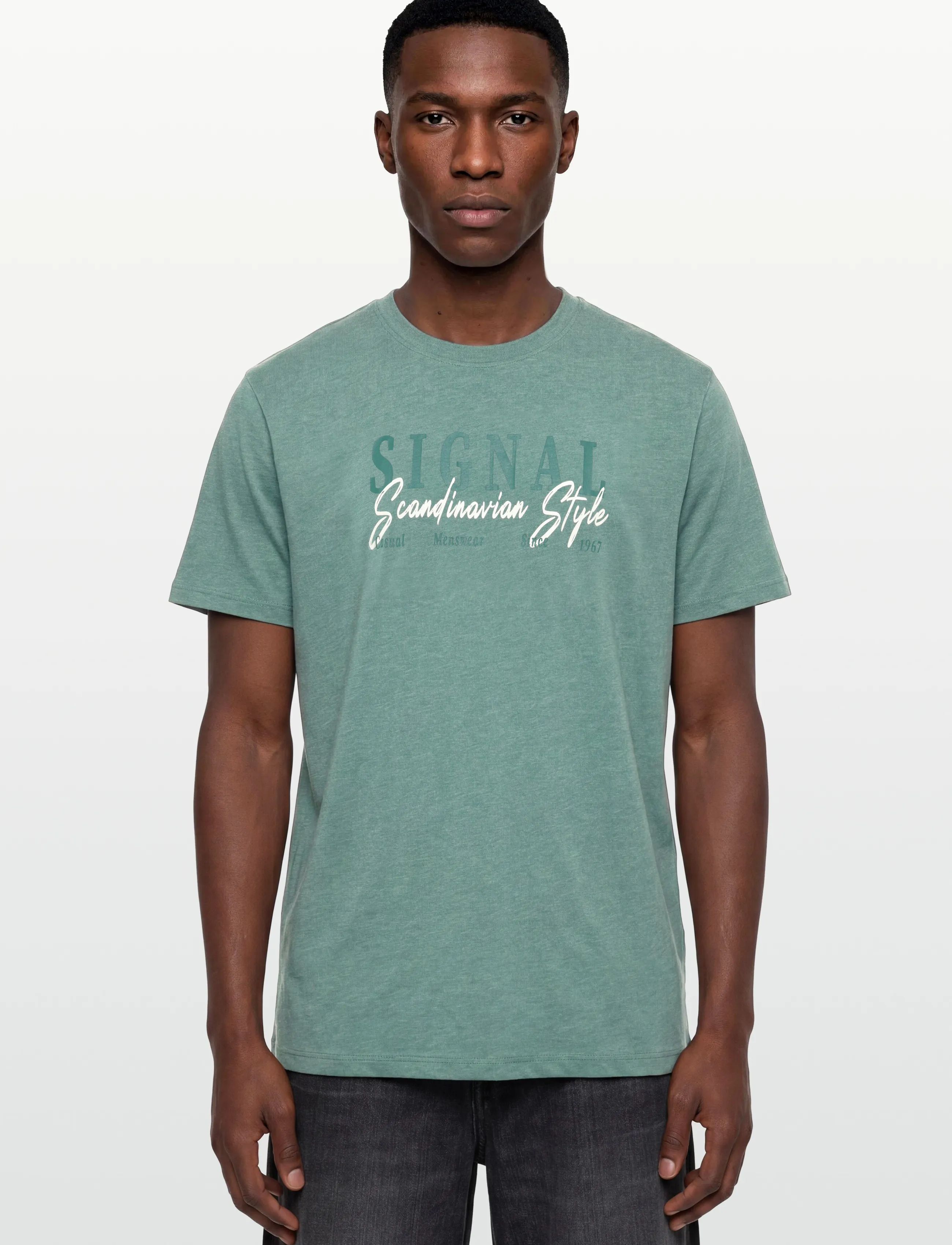Signal - ERICSI GAVIN TEE - lowest prices - misty blue melange - 3